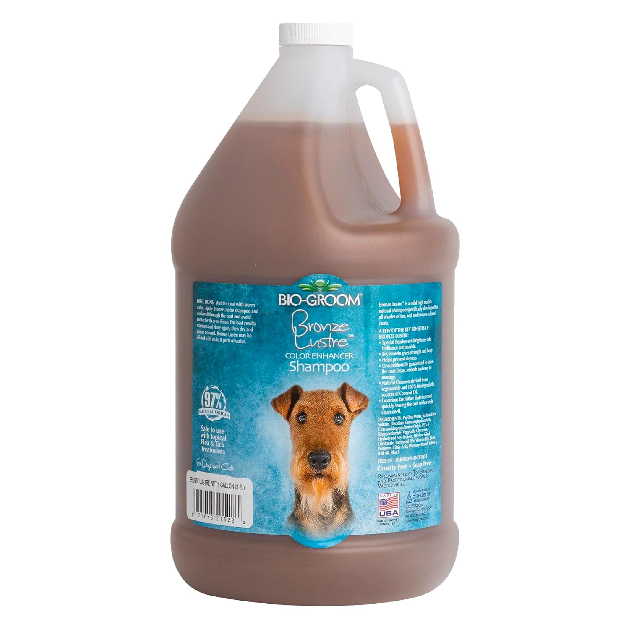 Bio-Groom Bronze Lustre Dog Shampoo - Color Enhancing Pet Shampoo, Dog Bathing Supplies, Puppy Wash, Dog Grooming Supplies, Crue