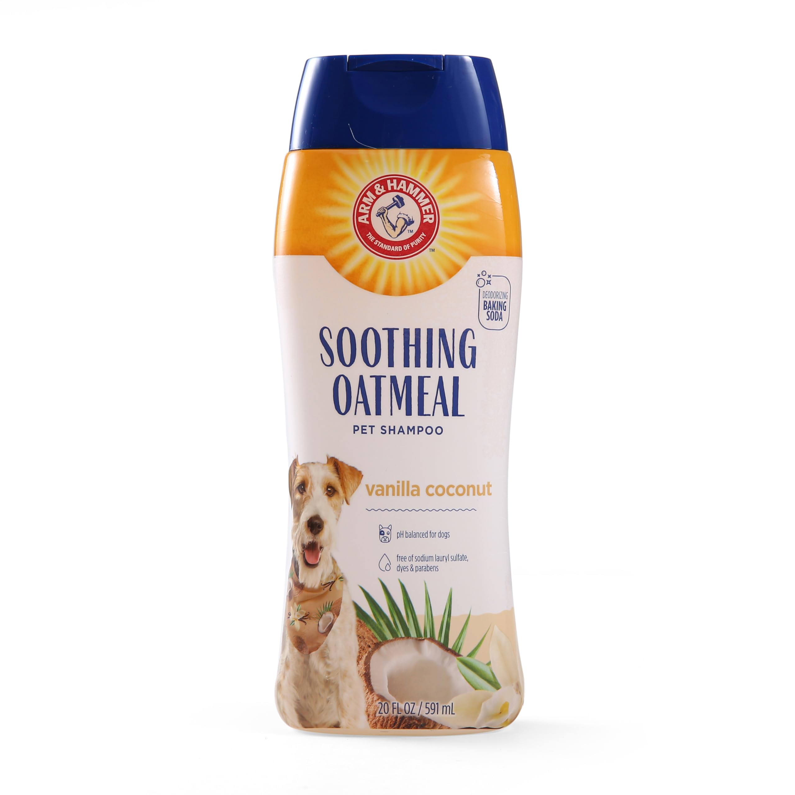 Arm & Hammer For Pets Soothing Oatmeal Pet Shampoo Moisturizing Dog Shampoo With Gentle Cleansing Formula Vanilla Coconut, 20 Ou