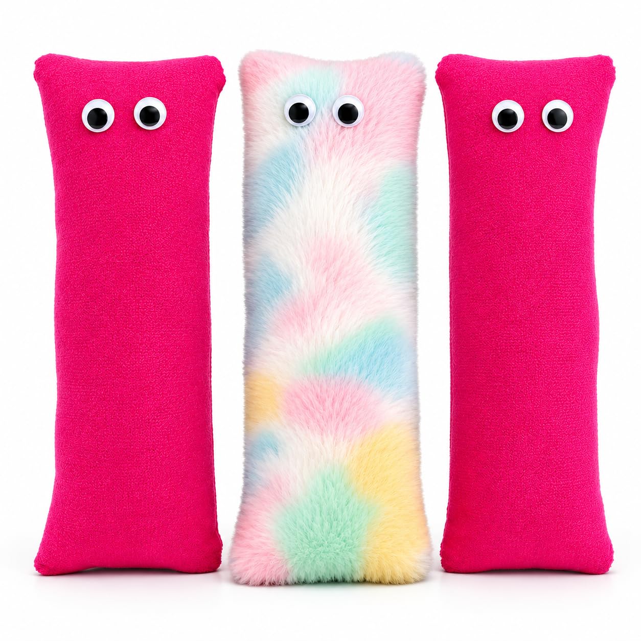 Kipenzi Cat Kicker Toys Pack Of 3 | Plush Cat Toys With Catnip Fillable Pocket | Soft Interactive Kicker & Chew Toys For Kittens