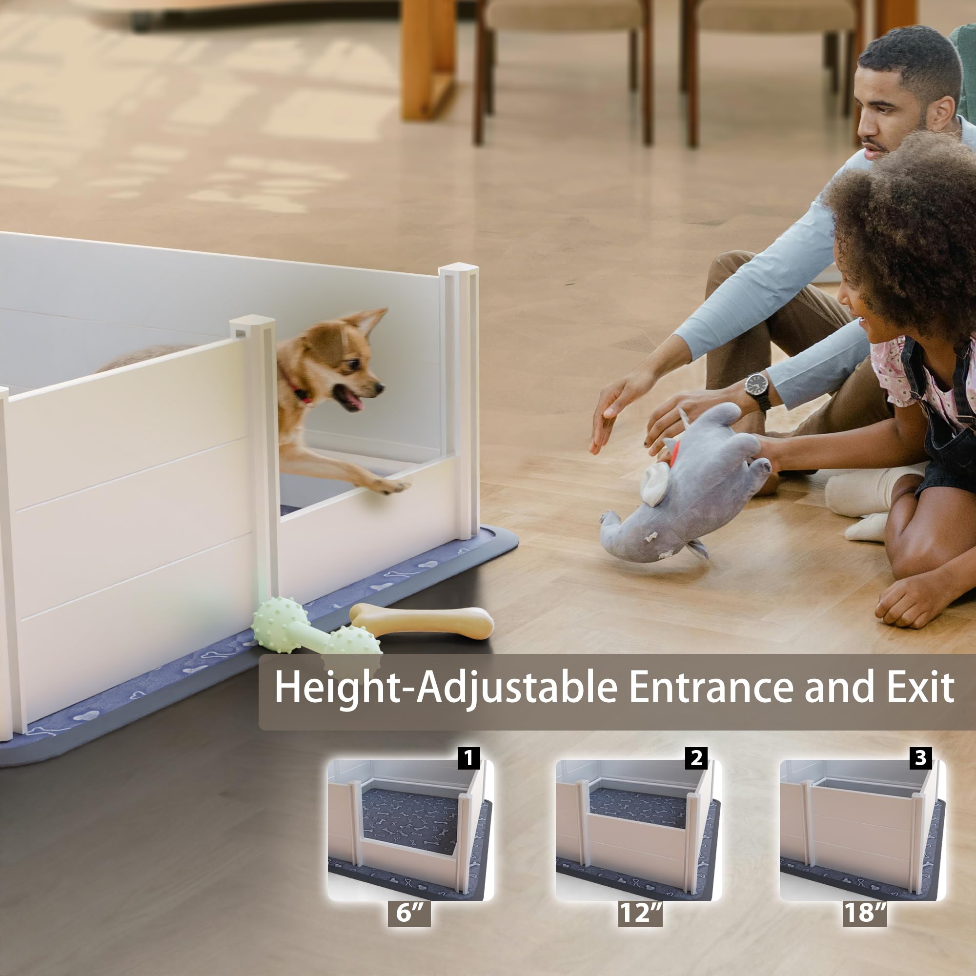 Exroo Whelping Box For Dogs And Puppies, 48'X48'X19.5',Puppy Whelping Supplies With Large Washable Pee Pads,Dog Whelping Box