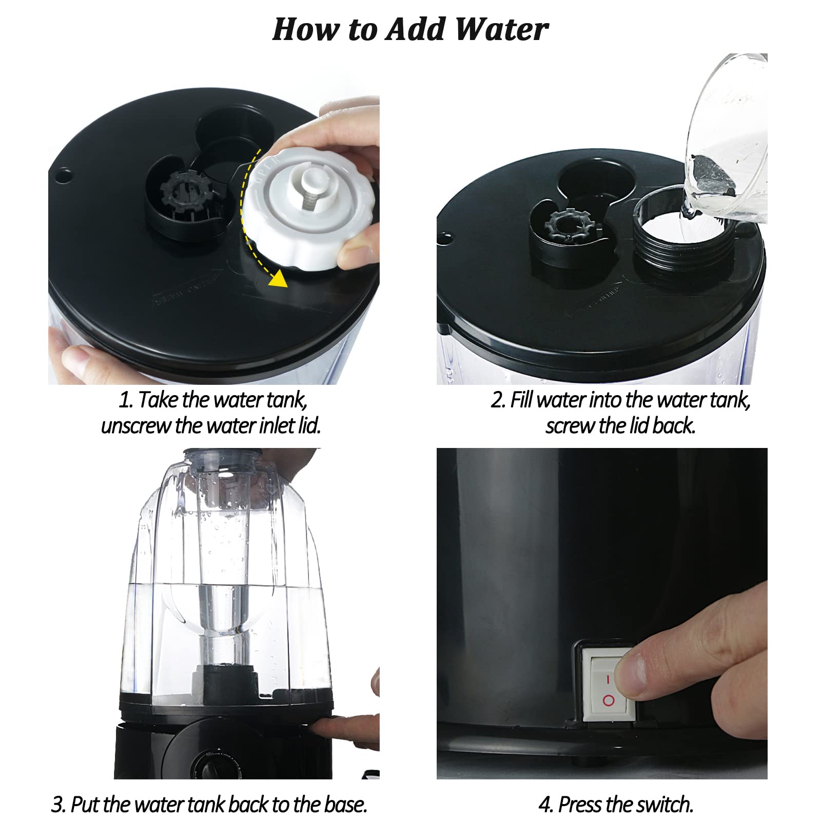 Coospider Reptile Fogger Humidifier Mister For Terrarium Tank With 2 Extension Tubes/Hoses, Pets Mister Adjustable Fog For Repti
