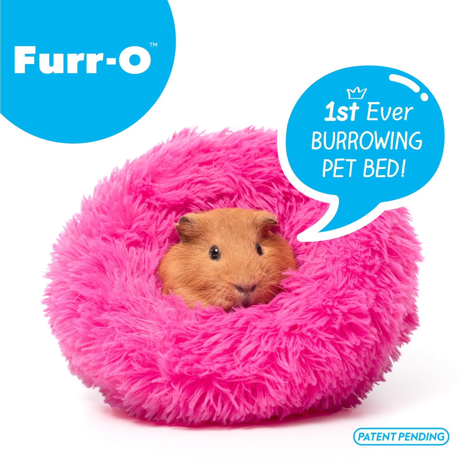 Paw Inspired Furr-O Burrowing Pet Bed For Guinea Pigs And Other Small Animals (Pink)