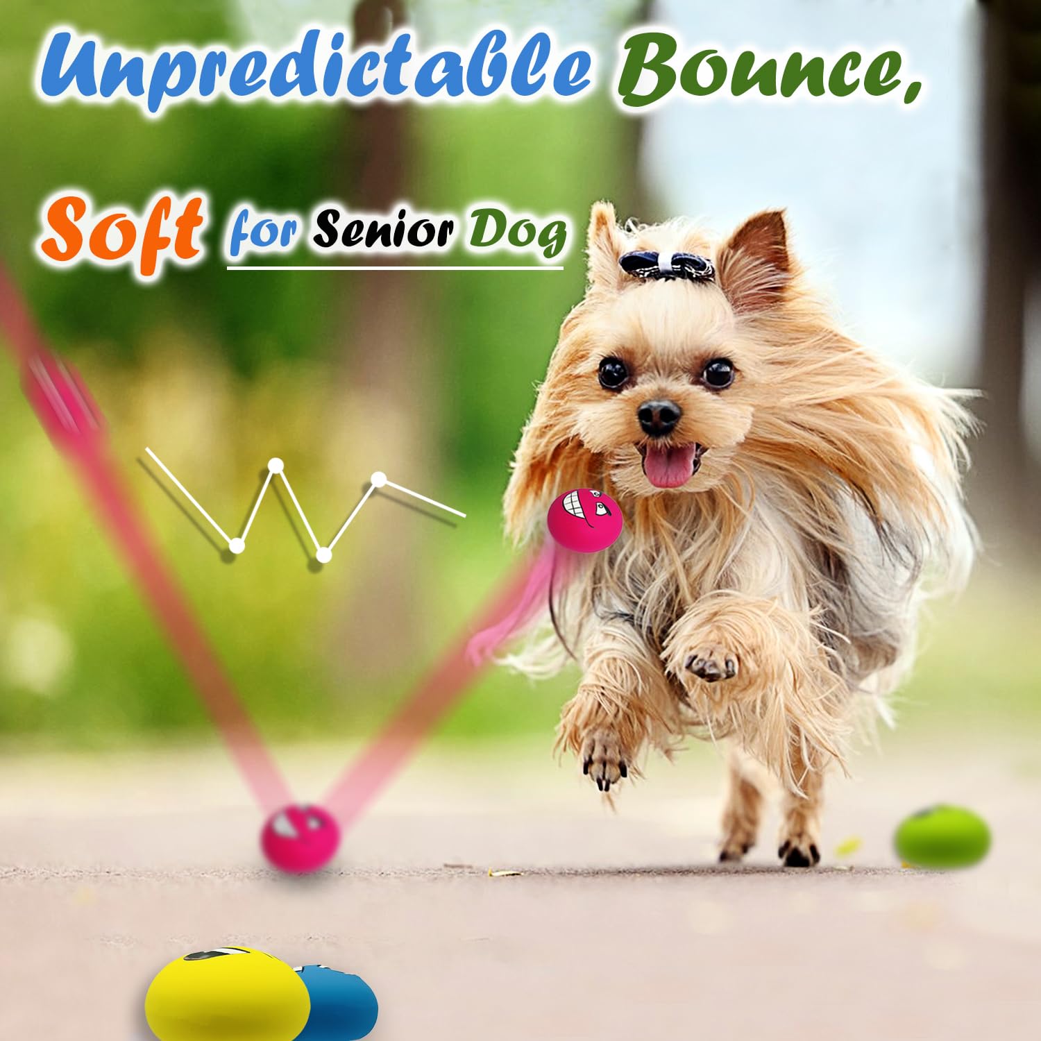 Utoming Small Squeaky Dog Toys For Small Dogs Toys, Soft Latex Small Dog Squeaky Toys, Flat Squeaky Dog Balls For Small Breeds,