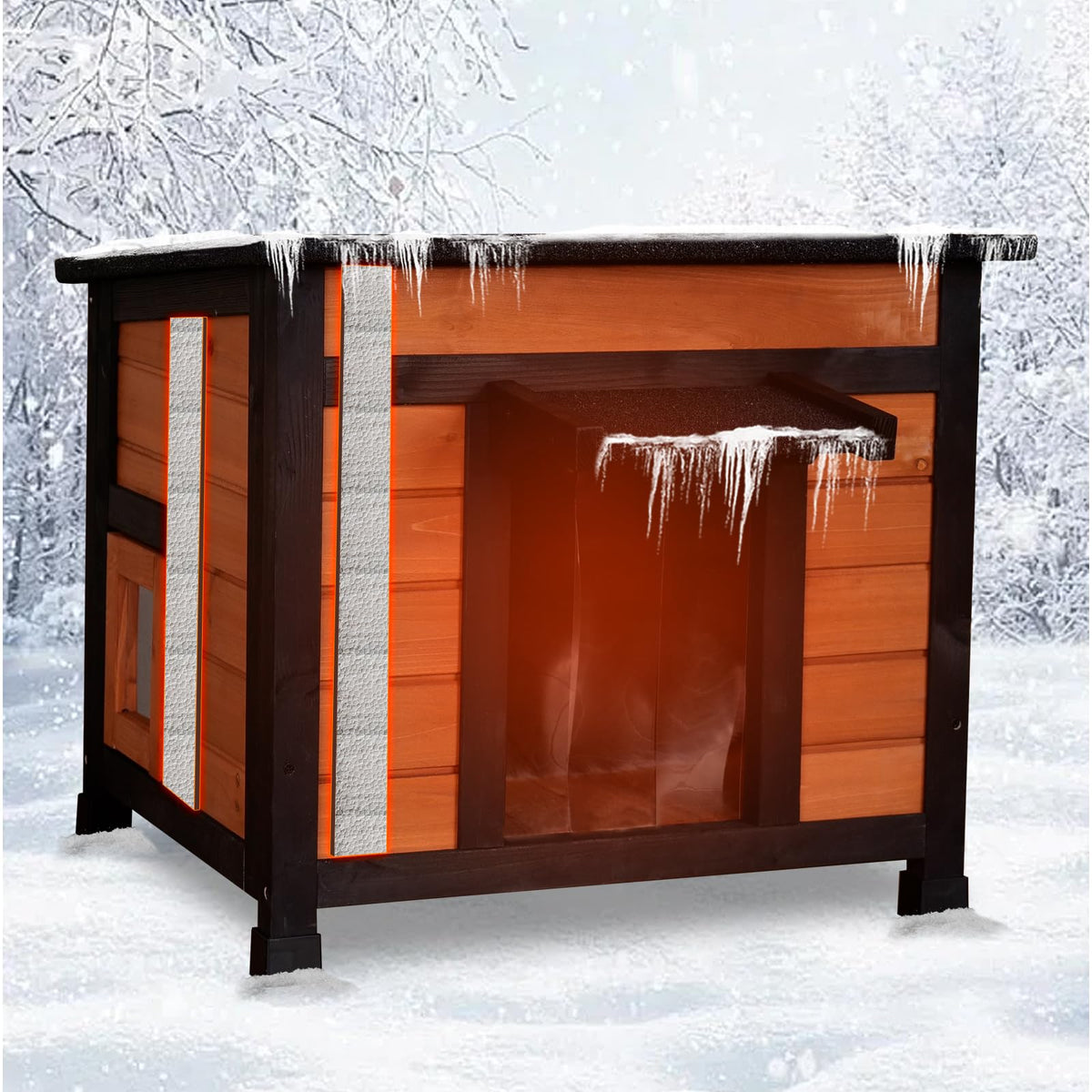Funxplore Outdoor Cat House For Insulated Feral Cat Shelter Weatherproof Outside Cat Enclosure For Winter, Outdoor Indoor Use Wi