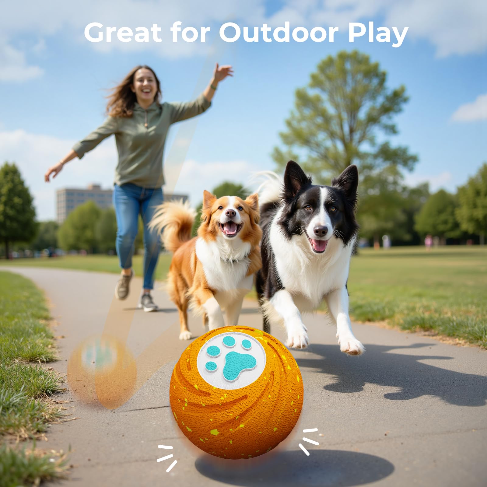 Lovkid Smart Interactive Dog Toy - Dog Ball Toys for Medium Large Dogs to Keep Them Busy, Durable ETPU Material, 3 Play Modes Au