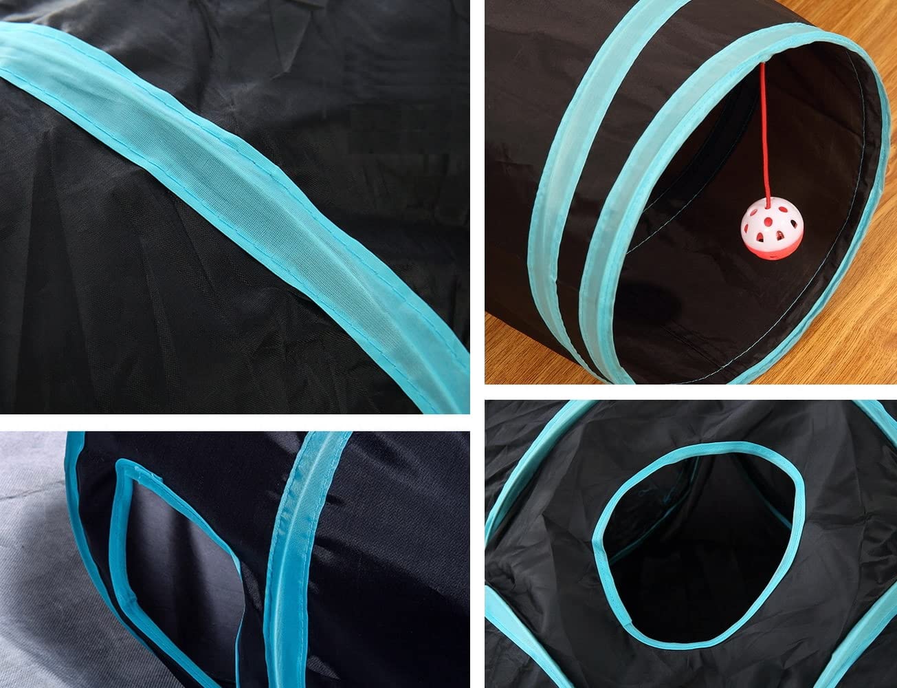 Cat Tunnels, Pet Ferret Rabbit Bunny Tunnels Tubes Subway Habitats, S-Style, Diy Cat Peekaboo Maze House Tent Bed, Kitten Intera