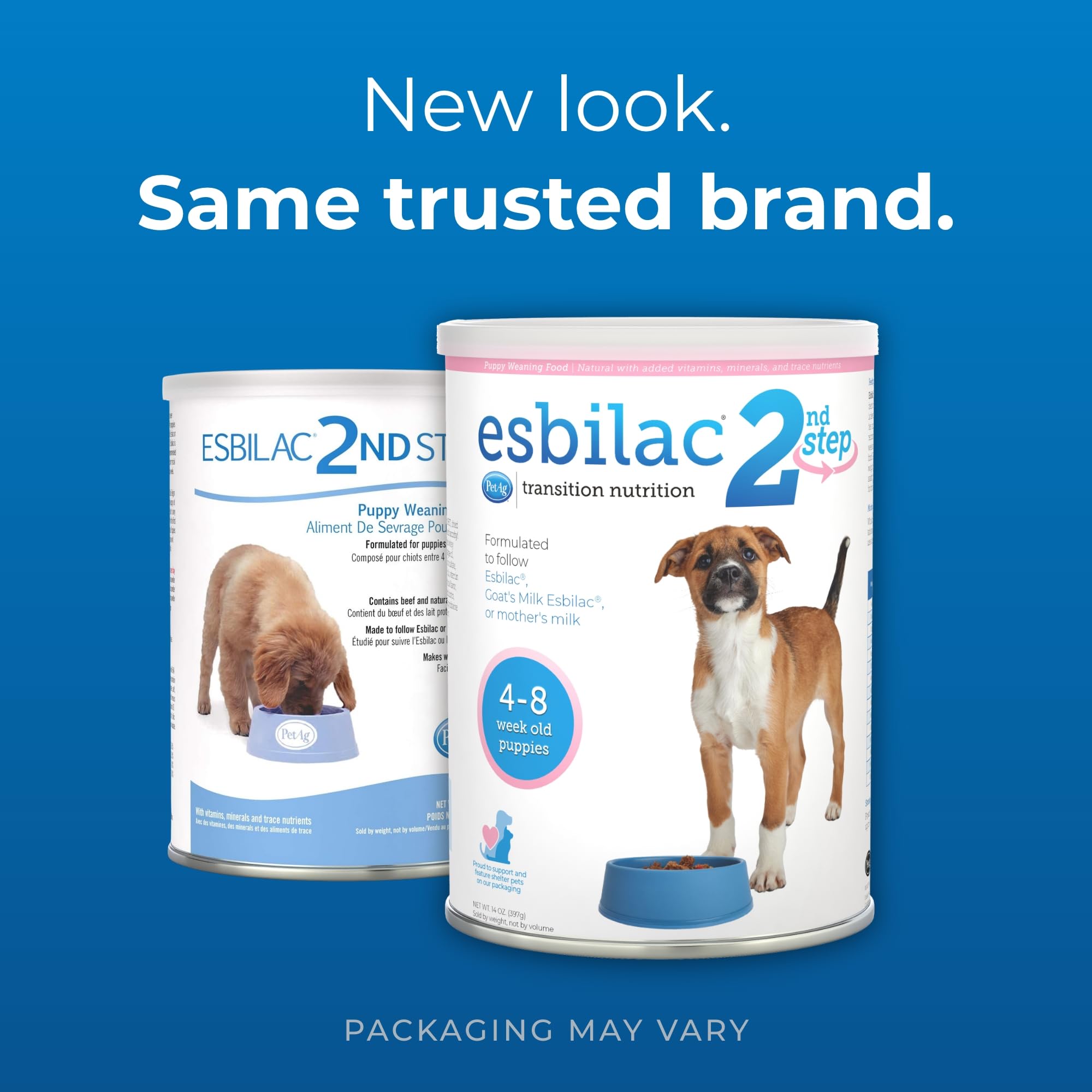 Pet-Ag Esbilac 2nd Step Puppy Weaning Food - 14 oz - Powdered Puppy Weaning Formula with DHA, Natural Milk Protein, Vitamins & M