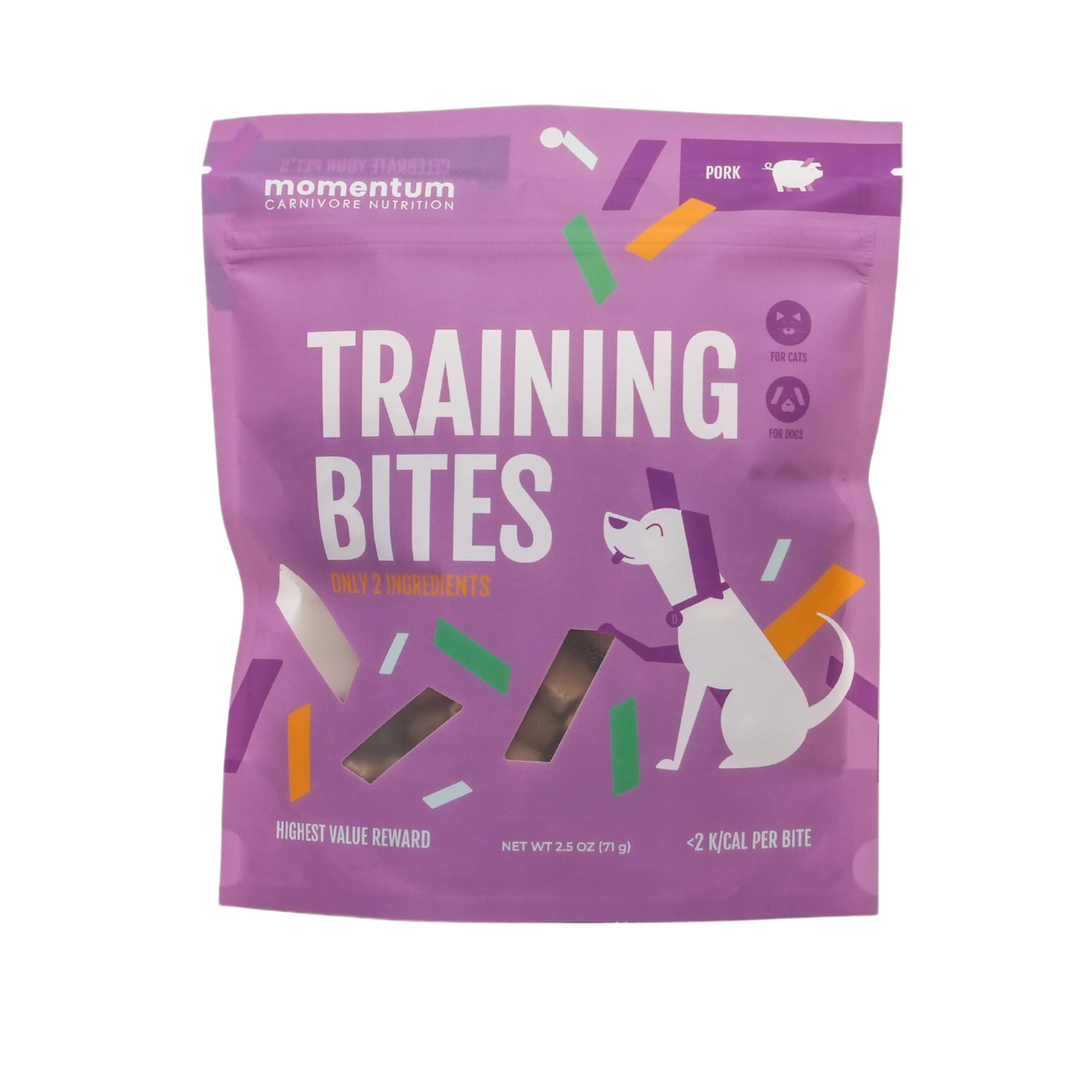 Momentum Carnivore Nutrition Freeze-Dried Pork Training Bites - Two Ingredients-Pork Kidney and Heart, Grain-Free, All-Natural D