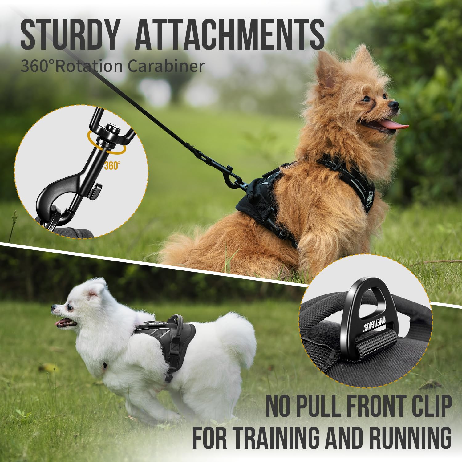 Onetigris Dog Harness For Small Medium Dogs No Pull, Puppy Harness And Leash Set, Easy Walk Dog Harness For Walking, Running, Tr