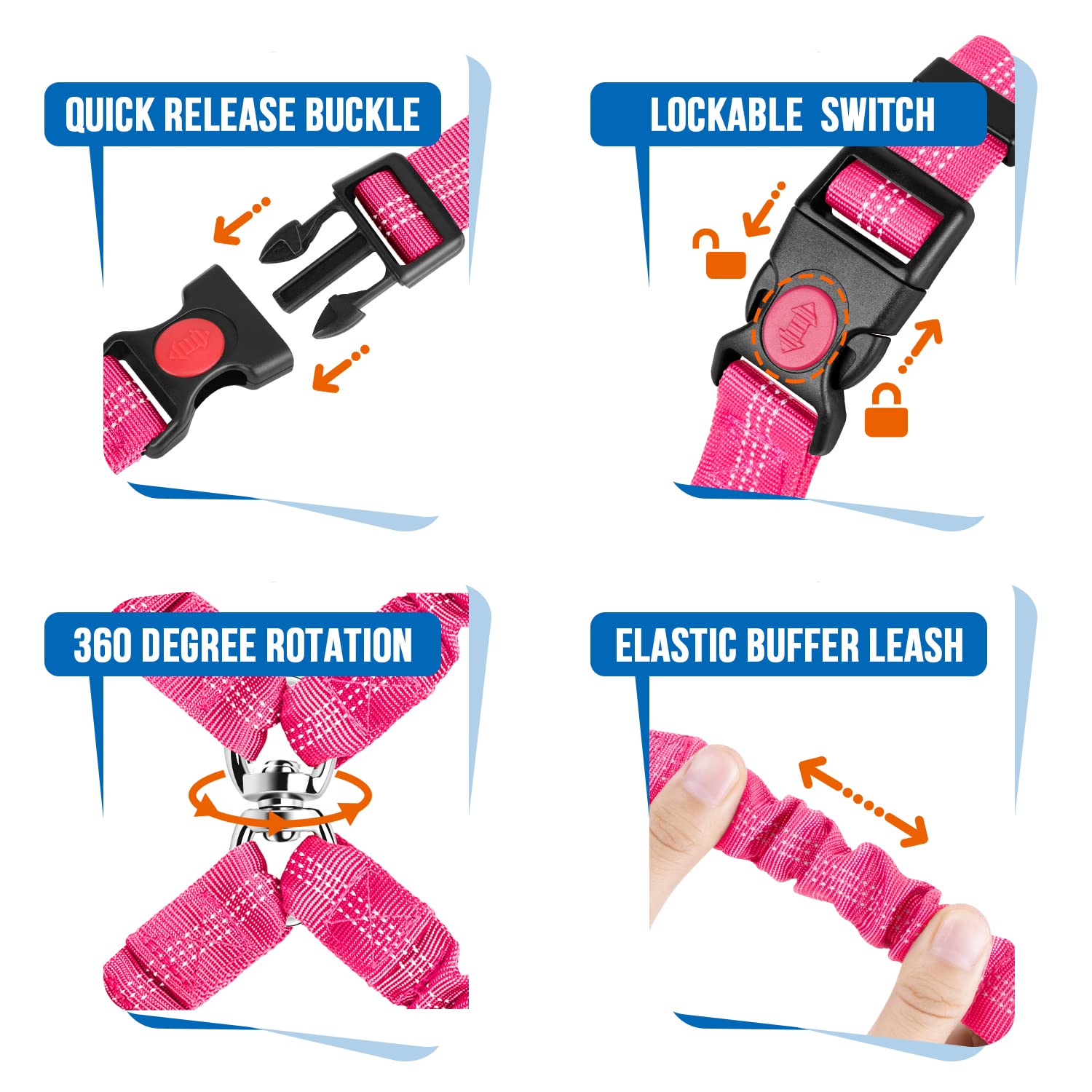 Lukovee Double Dog Seat Belt, New Dual Pet Car Headrest Restraint Safety Seatbelt No Tangle Dog Leash Duty Adjust Elastic Bungee Puppy Lead Splitter Connect Harness In Vehicle Travel For 2 Dogs (Fl)