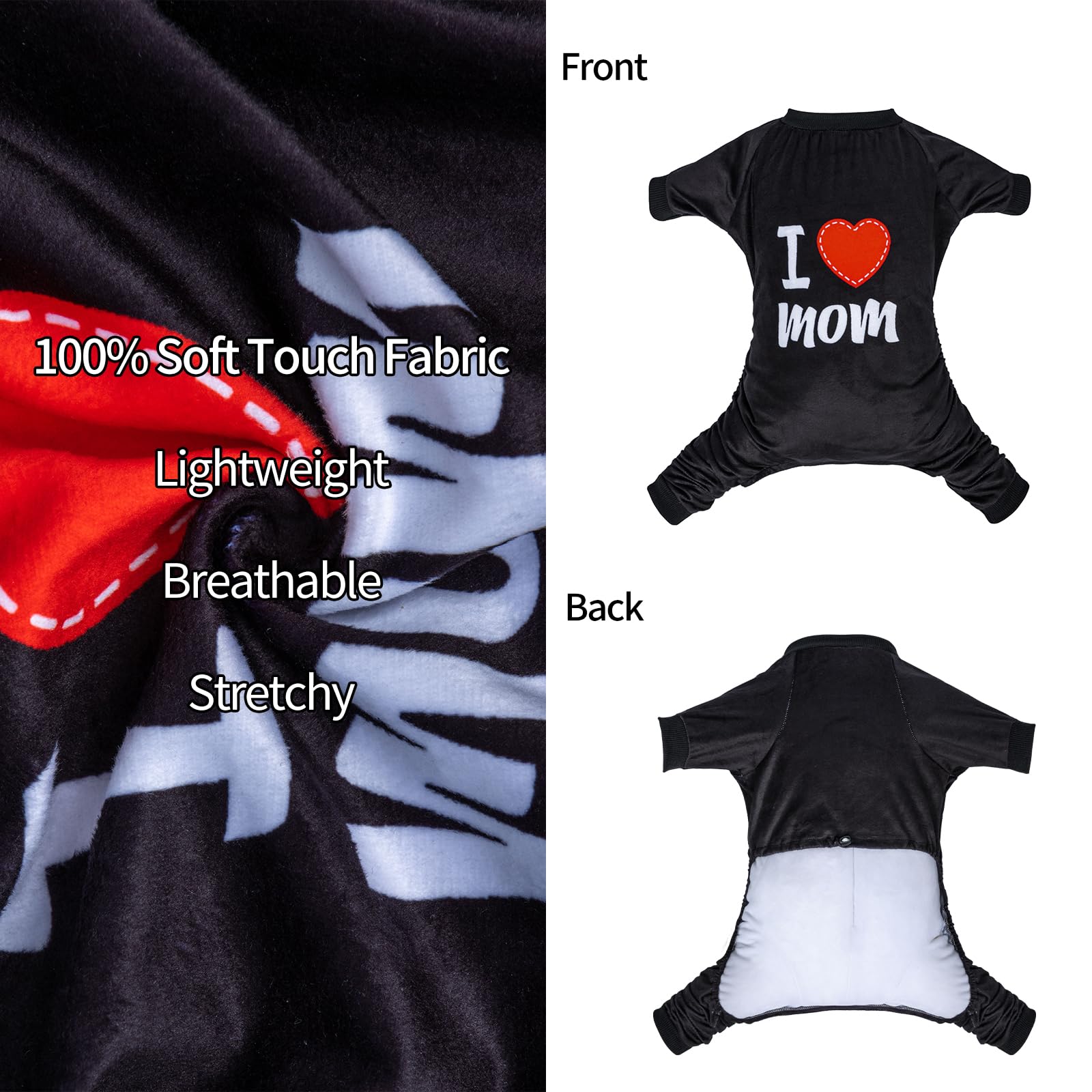Cutebone Dog Halloween Pajamas Puppy Onesies Christmas Small Dogs Soft Pjs Coat Cat Apparel Comfy Pet Clothes Outfit Doggie Bodysuit P297M