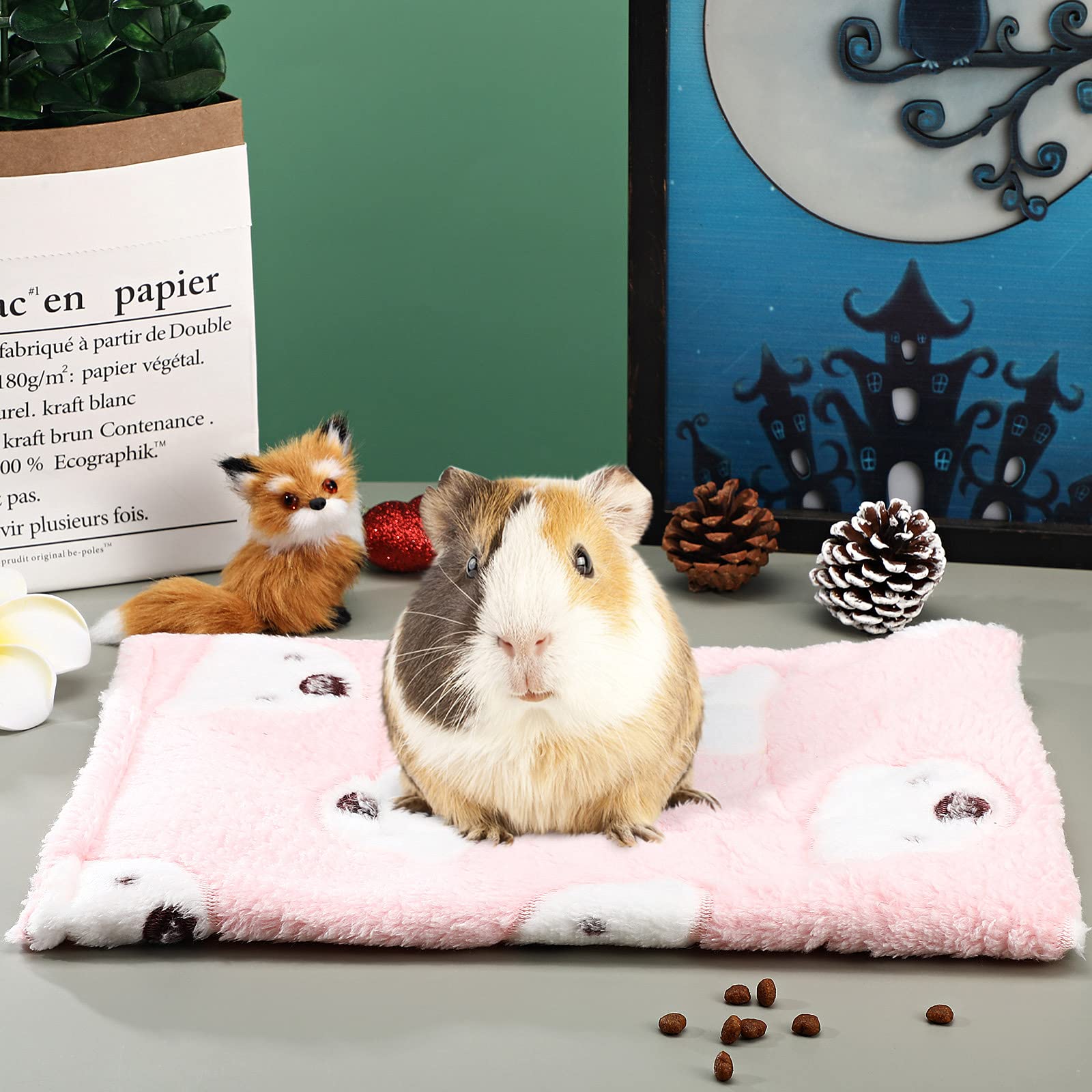 Jetec 2 Pieces Guinea Pig Bed Rabbit Bed Small Animal Hamster Warm Mats Winter Warm For Bunny Hamster Squirrel Hedgehog Chinchil