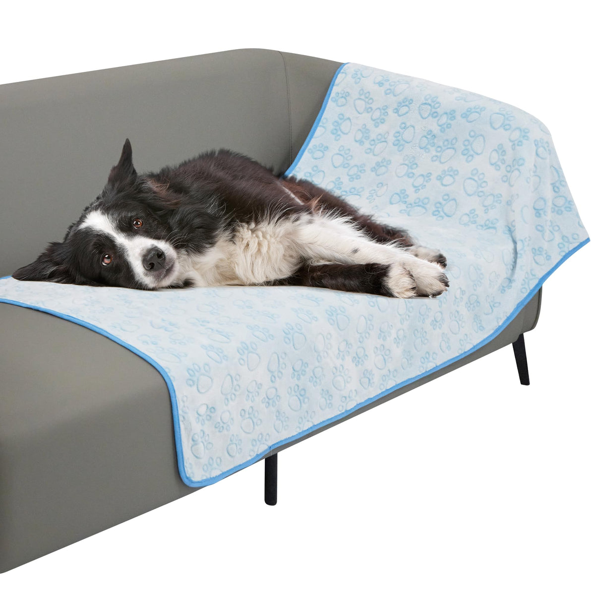 Stuffed Premium Soft Dog Couch Blanket, With Flannel Cute Paw Print, 30 * 70 Inches, Cat Blanket Puppy Supplies Dog Products Stu
