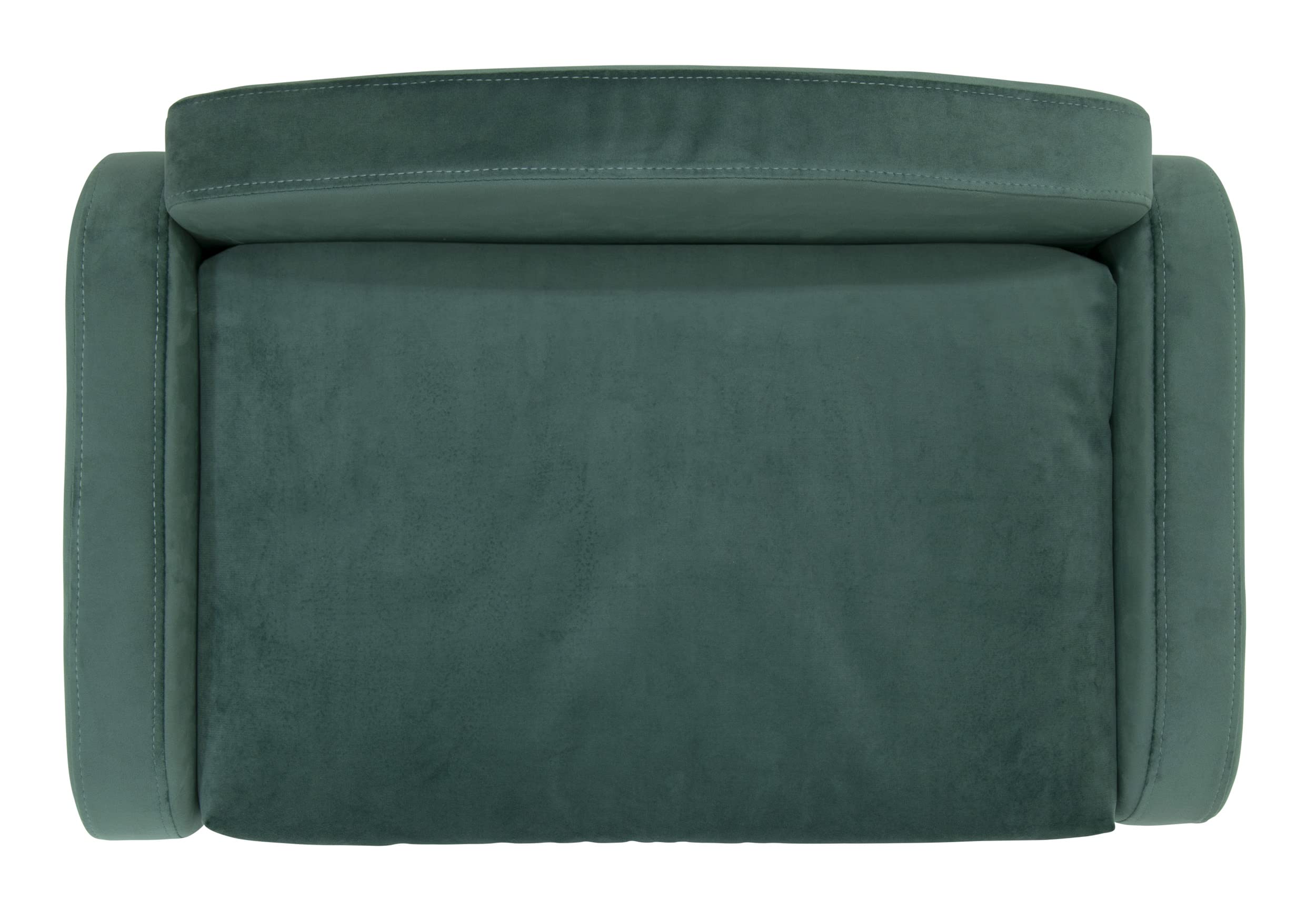Paws & Purrs Modern Pet Sofa 31.5 Wide Low Back Lounging Bed with Removable Mattress Cover in Espresso/Teal