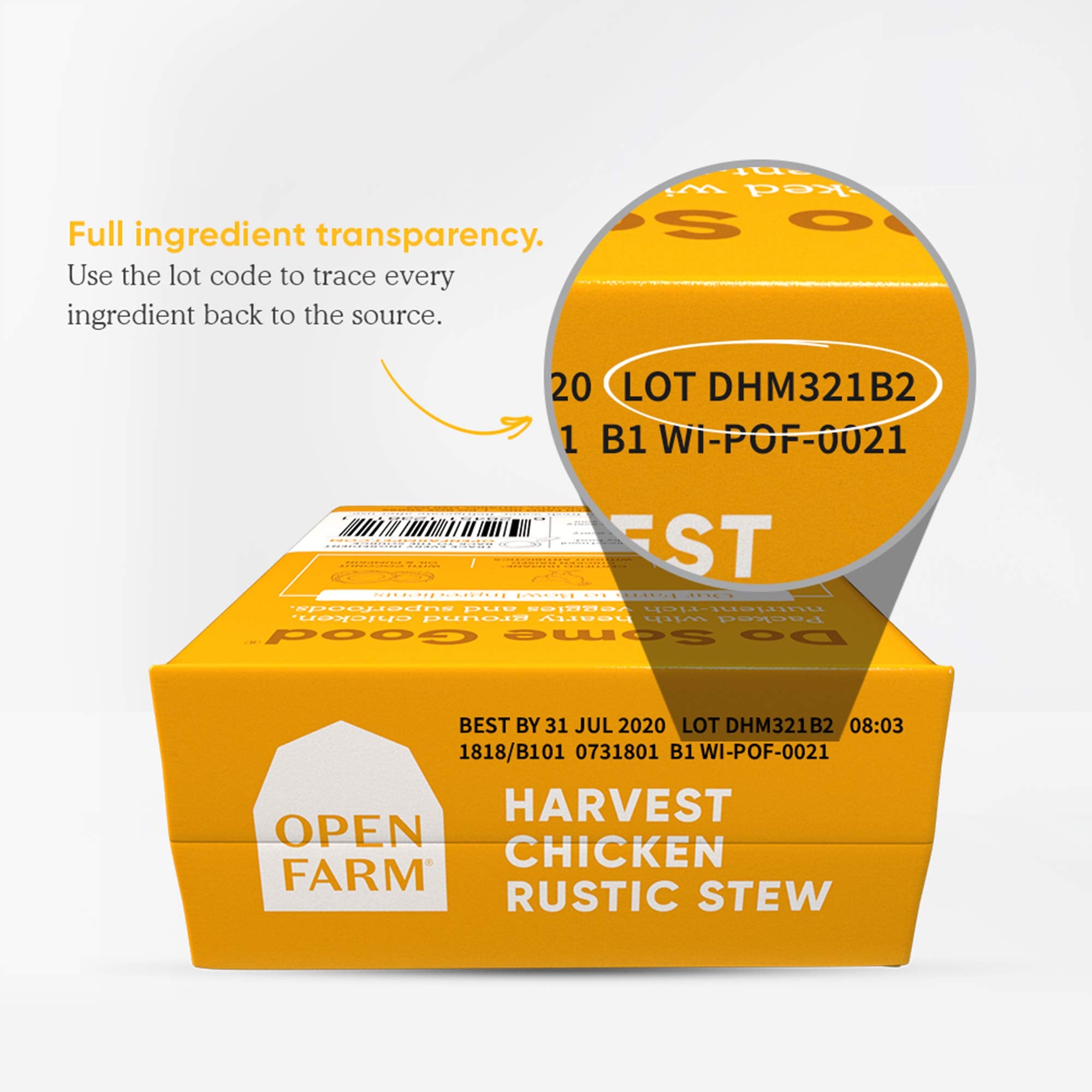 Open Farm Harvest Chicken Rustic Stew Wet Dog Food, Grain-Free Meal or Food Topper with Responsibly Sourced Meat and Superfoods