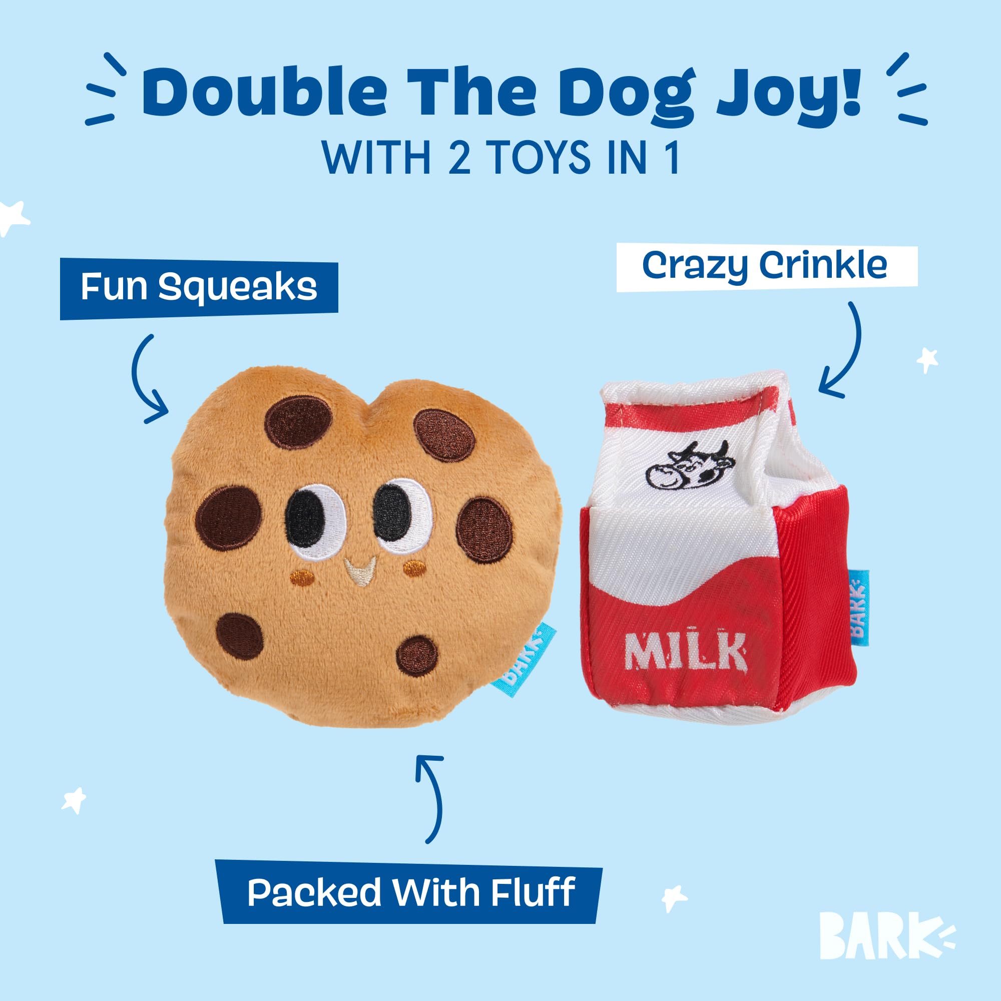 Barkbox Afterschool Snack Pack Dog Toy Bundle - Squeaky Dog Toys - Plush Dog Toys - Puppy And Pet Toys For Small Dogs