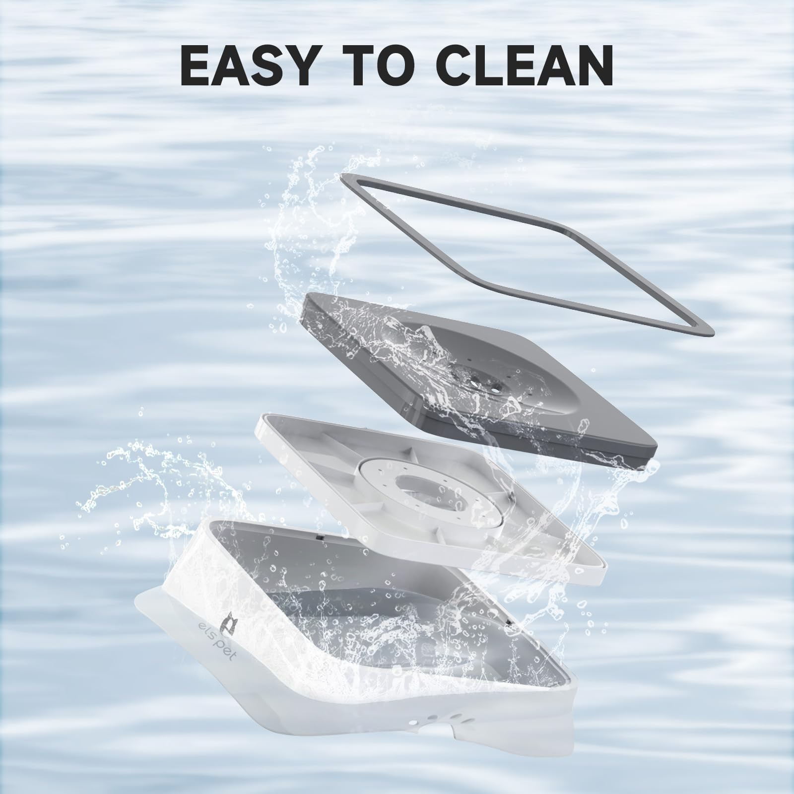 Els Pet Dog Bowl No Spill, Pet Water Bowl No Drip Slow Water Feeder Cat Bowl, Pet Water Dispenser 70Oz/2L Large Capacity Travel Water Bowl For Dogs, Cats