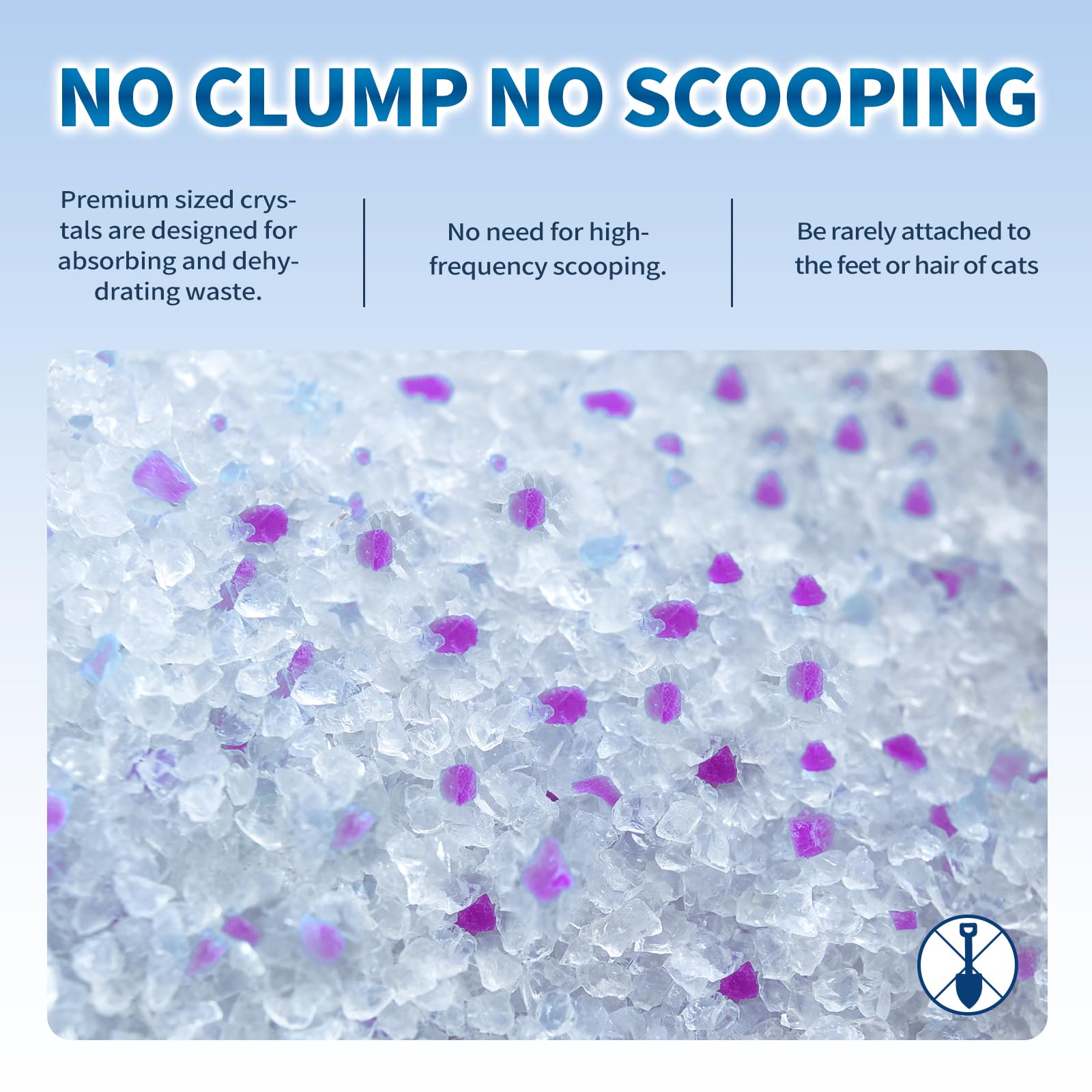 MADE 4 PETS Cat Litter Crystals, Non-Clumping, Lavender, 25.8 lbs (6 x 4.3 lb Packs), Low Dust, Odor Control, Lightweight