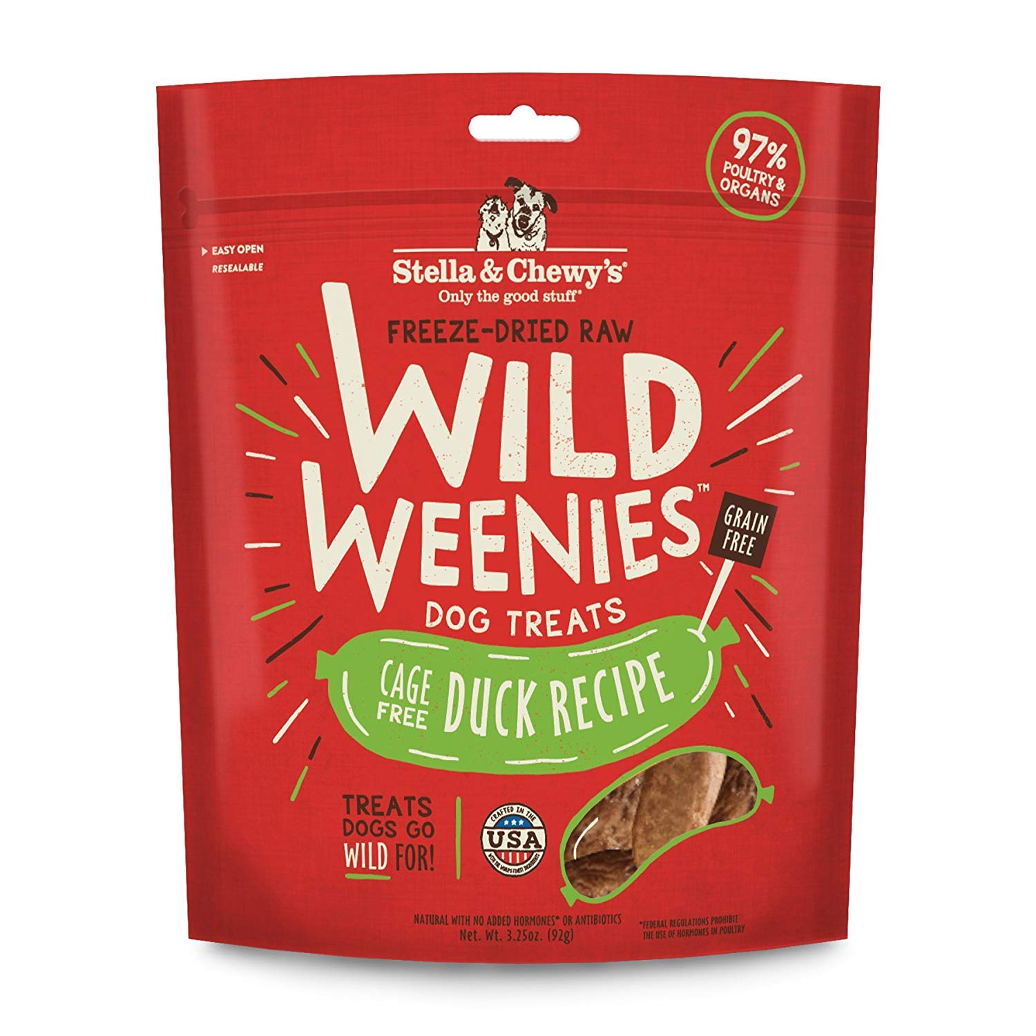 Stella and Chewys Dog Freeze Dried Weenie Duck 3.25 Oz.