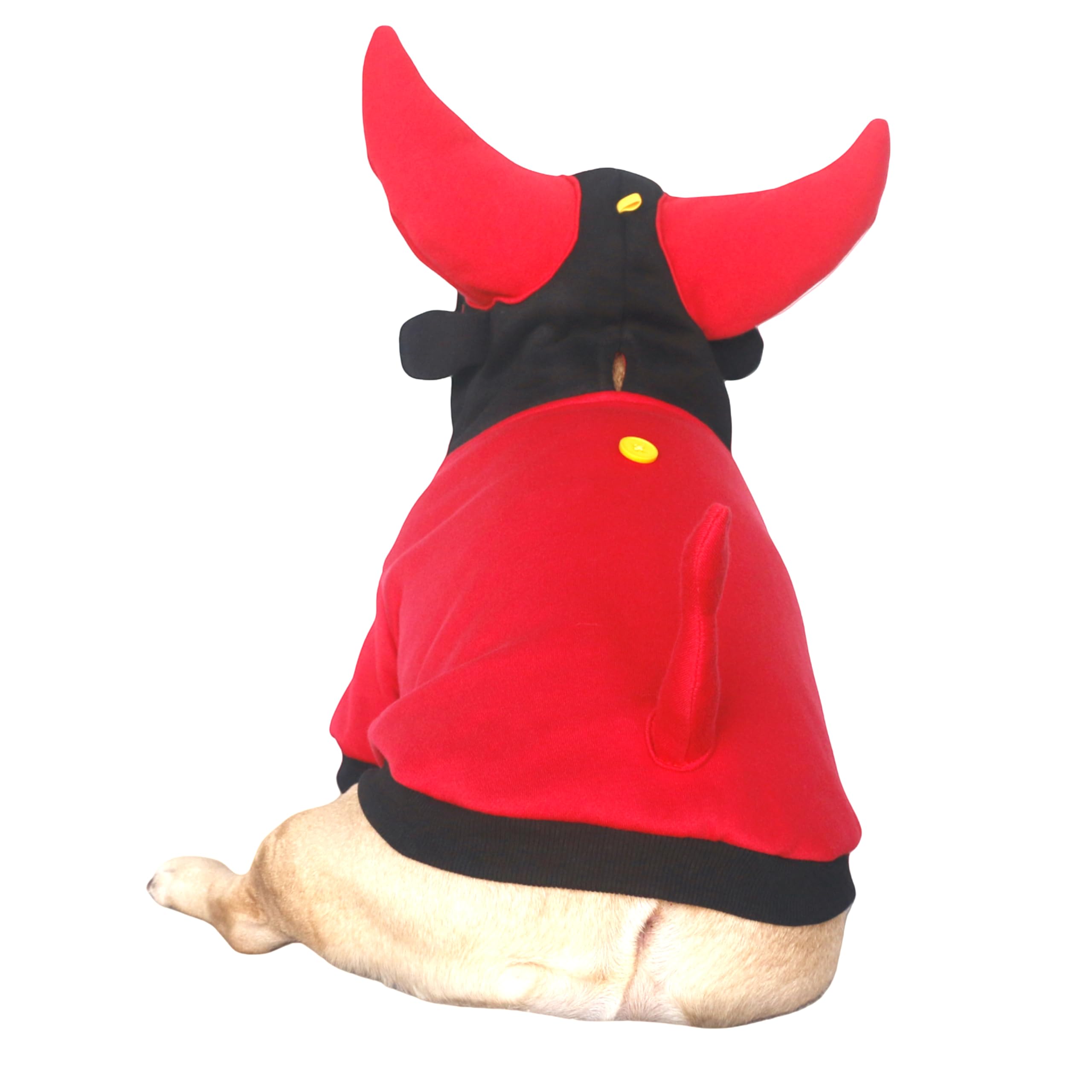 Ichoue Buffalo Horn Winter Coats Clothes Hoodies Costumes For French Bulldogs, Pugs, English Bulldogs, Keep Your Dogs Warm And S