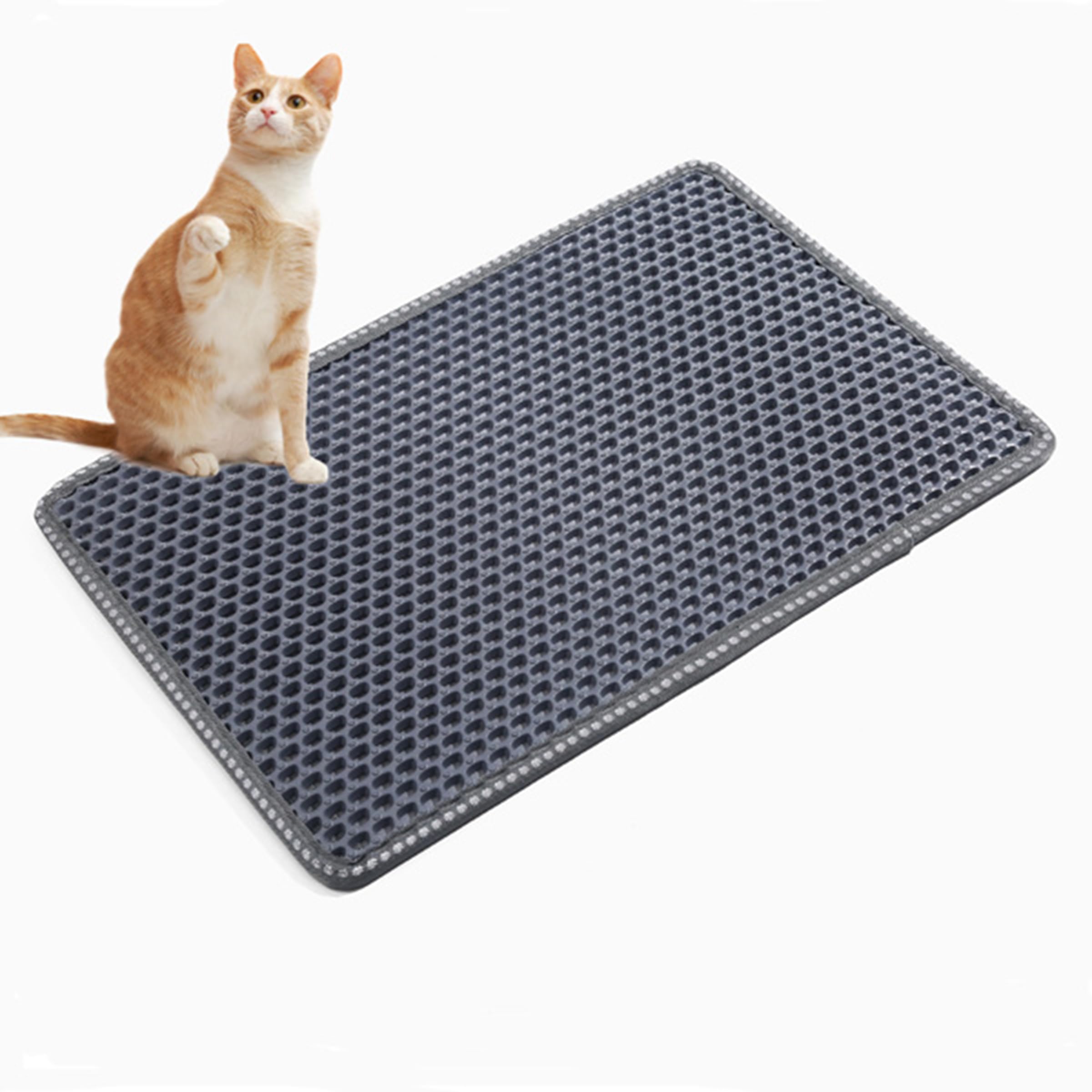 Generic Cat Litter Mat, 21'' X 14'', Litter Trapping Mat, Easy To Clean, Waterproof, Non Slip, Grey, 1 Count