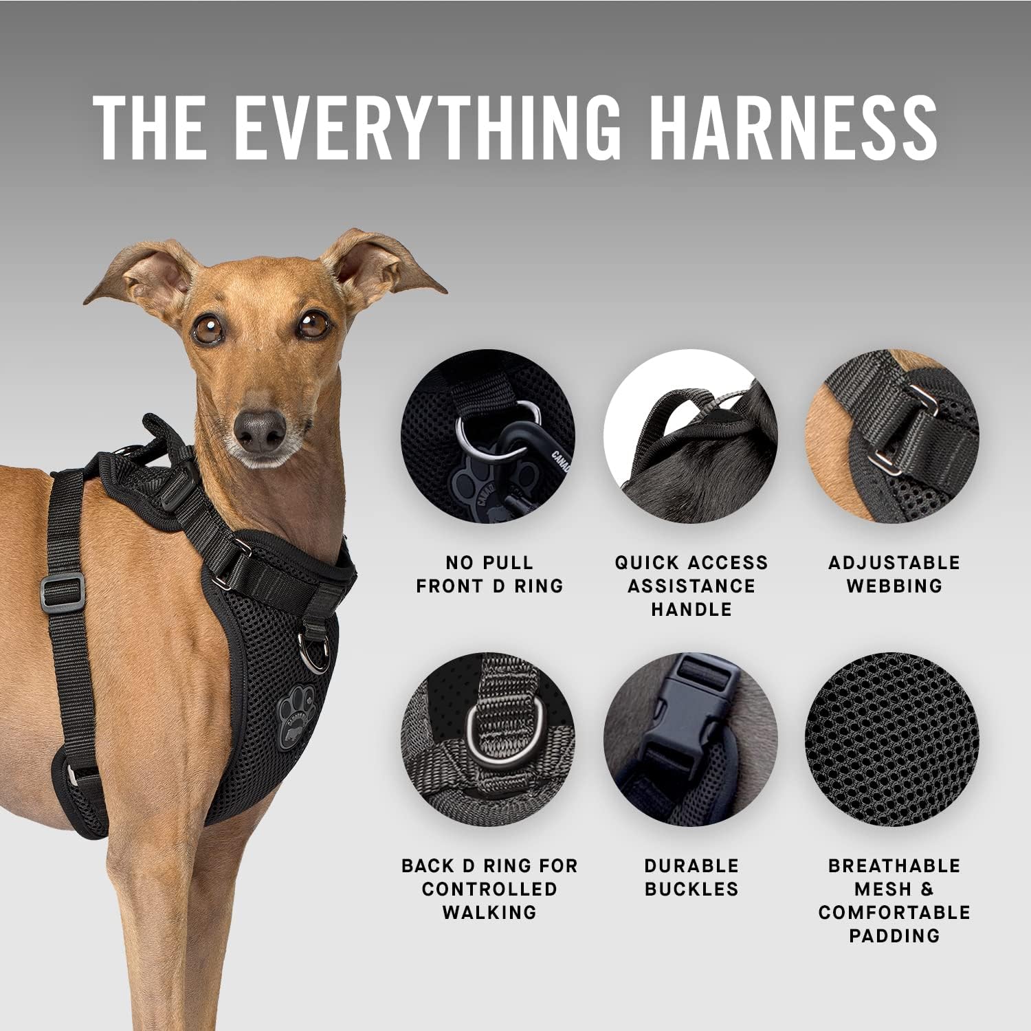 Canada Pooch Everything No Pull Dog Harness - Easy Walk Harness For Dogs With Breathable Mesh Exterior, Adjustable Dog Walking H