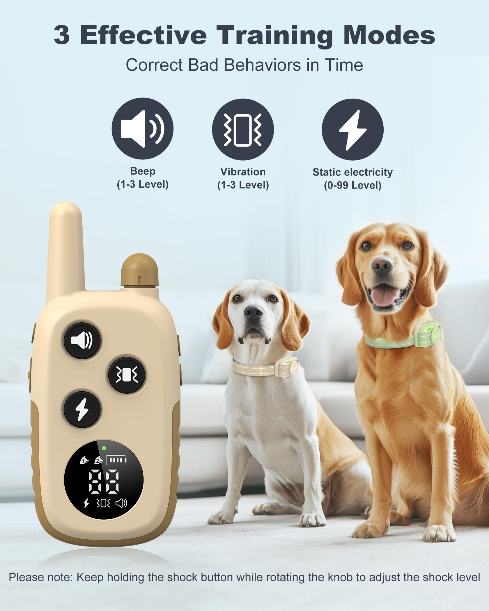 Jugbow Dog Shock Collar 2 Dogs (5-120Lbs) - 4200Ft Dog Training Collar With Remote For Large Medium Small Dogs, Rechargeable Wat