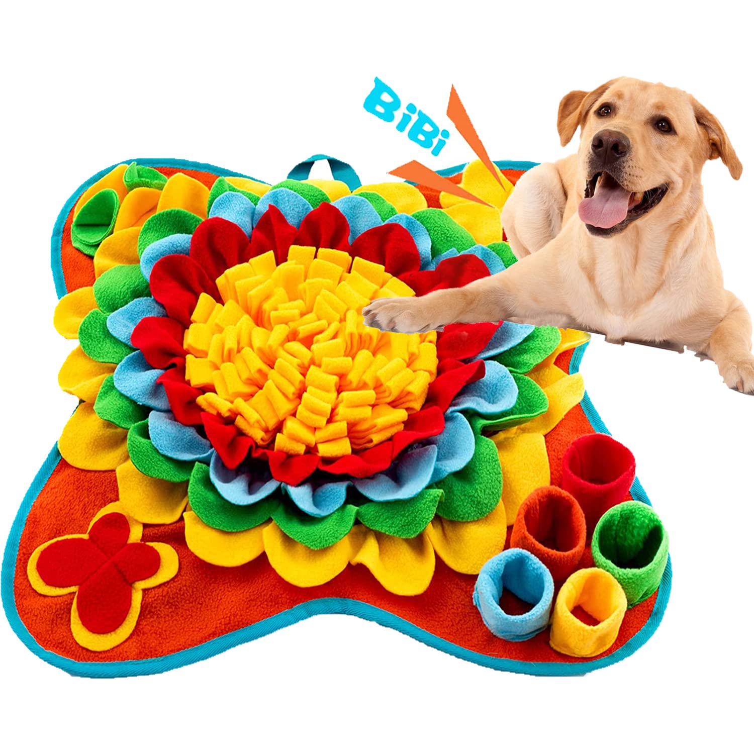 Tesitehi Snuffle Mat For Dogs, 25''X 25'' Activity Feeding Mat For Small And Medium Pets, Interactive Feed Game For Boredom, Slo