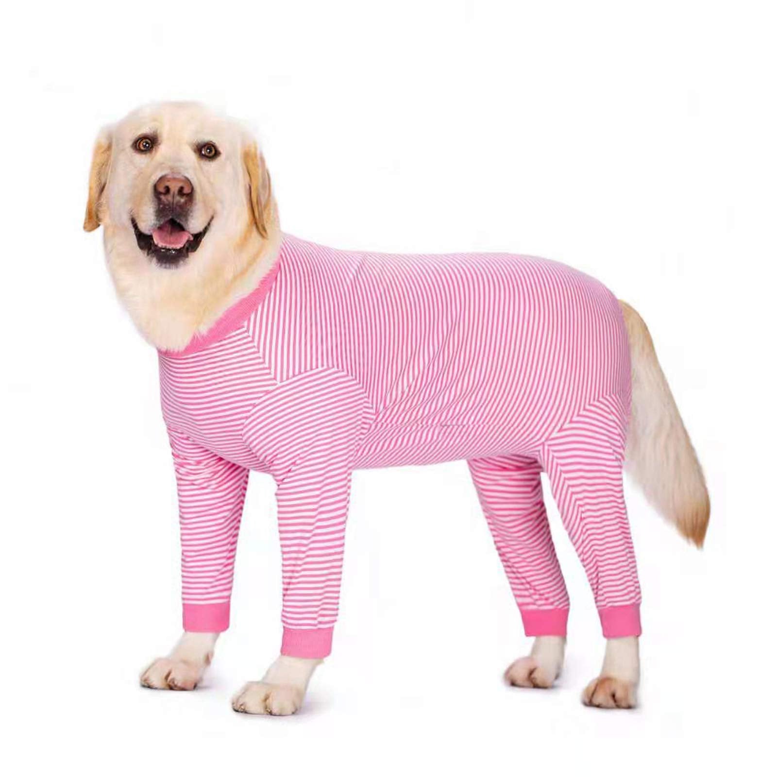 Yeapeeto Dog Onesie Surgery Recovery Suit for Large Medium Bodysuit Dogs Pajamas PJS Full Body for Shedding, Prevent Licking, Wo