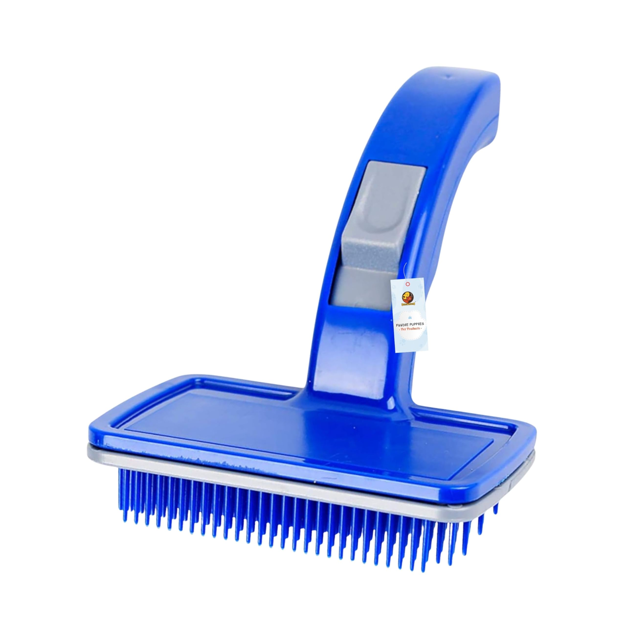 Foodie Puppies Pet Grooming Slicker  (Blue Slicker) | Dogs, Cats, Rabbit & Goat | Long & Short Hair | Shedding Massage Brush |