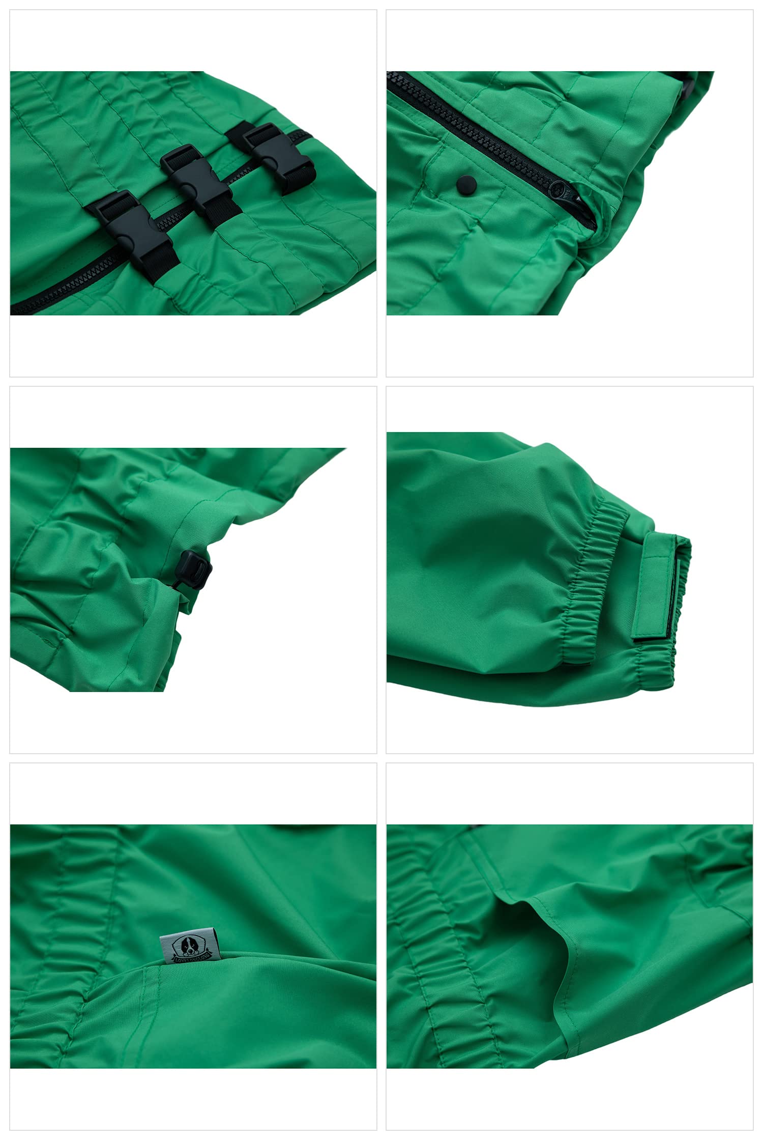 Dogs Waterproof Jacket, Lightweight Waterproof Jacket Reflective Safety Dog Raincoat Windproof Snow-Proof Dog Vest For Small Med