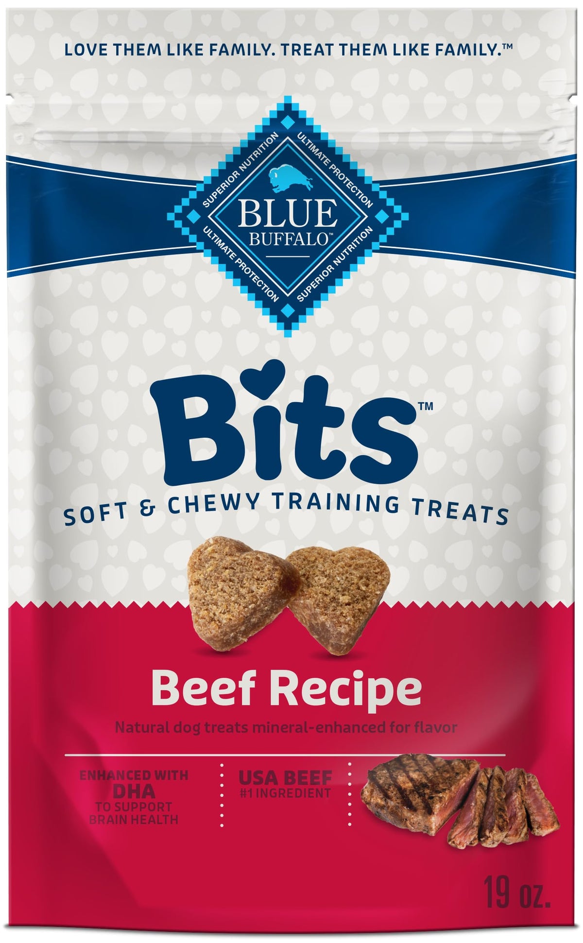 Blue Buffalo Blue Bits Natural Soft-Moist Training Dog Treats, Beef Recipe 19-Oz Bag