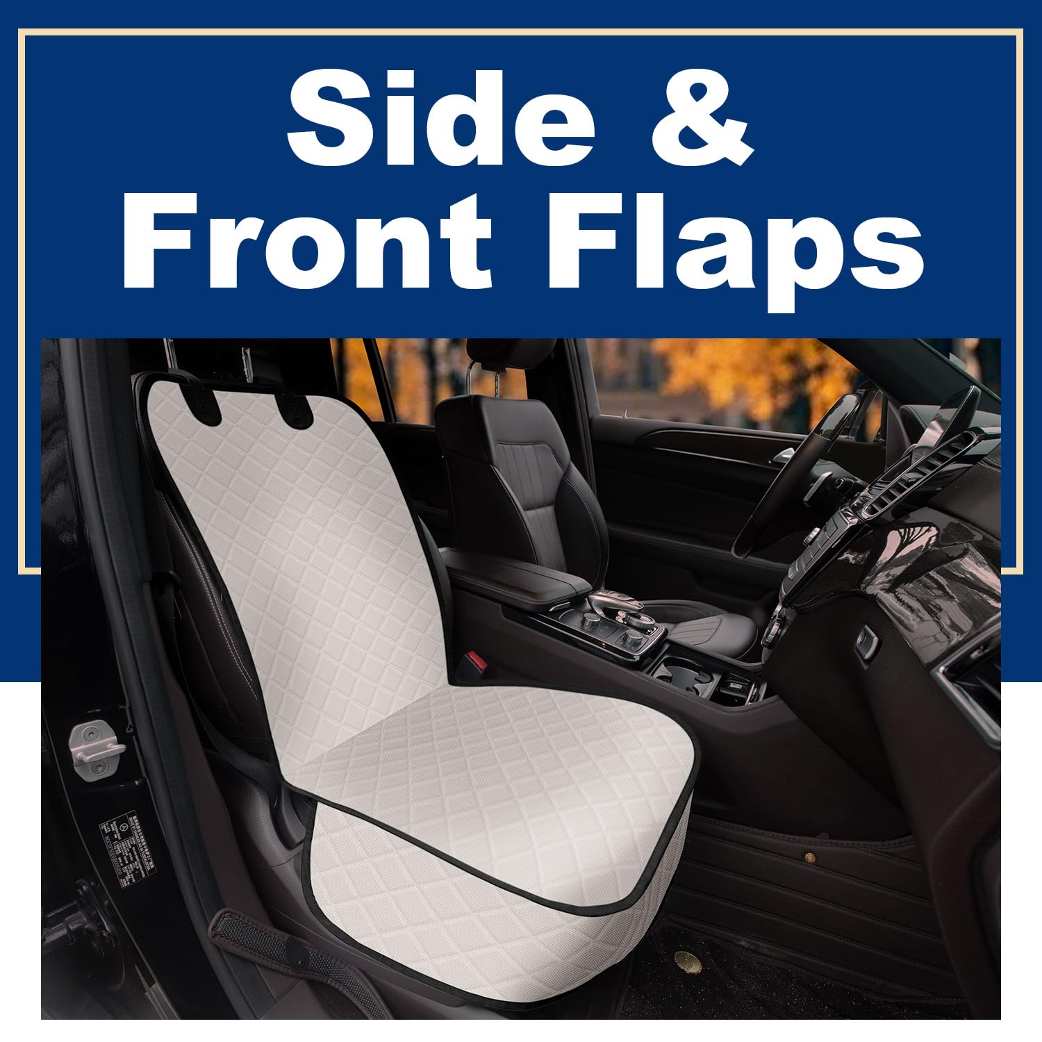 Horjones Dog Car Seat Cover,Waterproof And Nonslip Front Seat Dog Cover,Car Seat Protector For Cars,Trucks,Suvs And Jeep(M-Beige