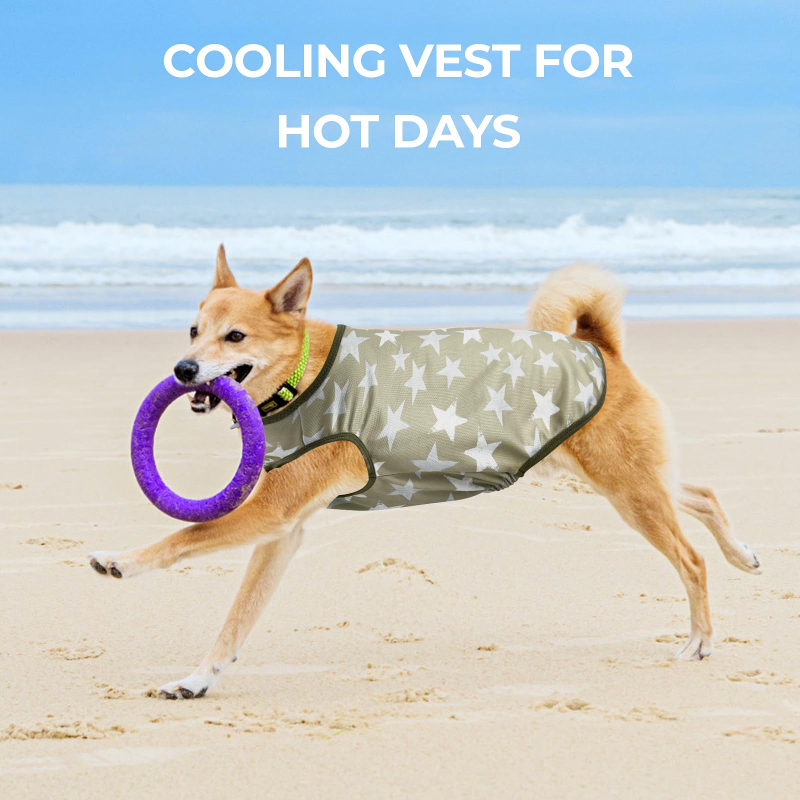 Dog Cooling Shirts, Uadonile 2Pcs Dog Summer Clothes Pet Hawaiian Vest Breathable Lightweight Quick Dry, Doggie Cooling T-Shirts