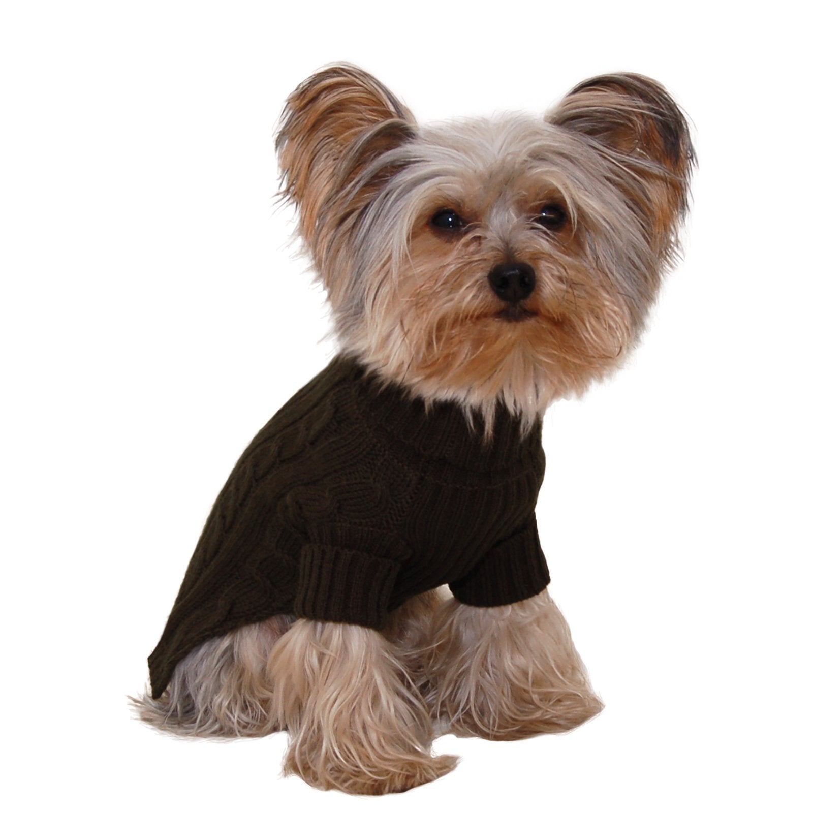 Stinky G Turtleneck Dog Sweater Olive Green Size #12