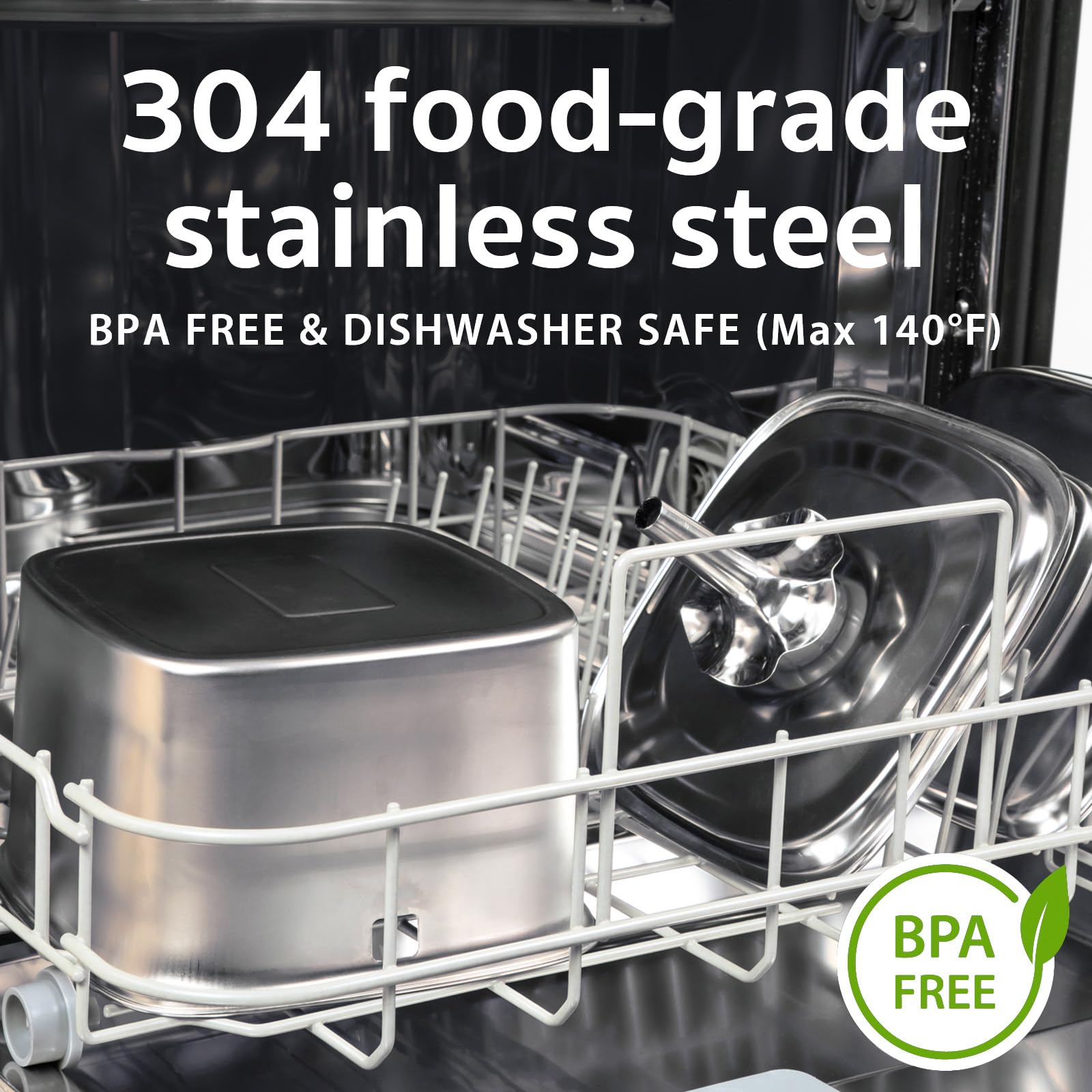 Veken Stainless Steel Cat Water Fountain 95oz with 6 Filters & Sponges - Silver Model PFC3V325