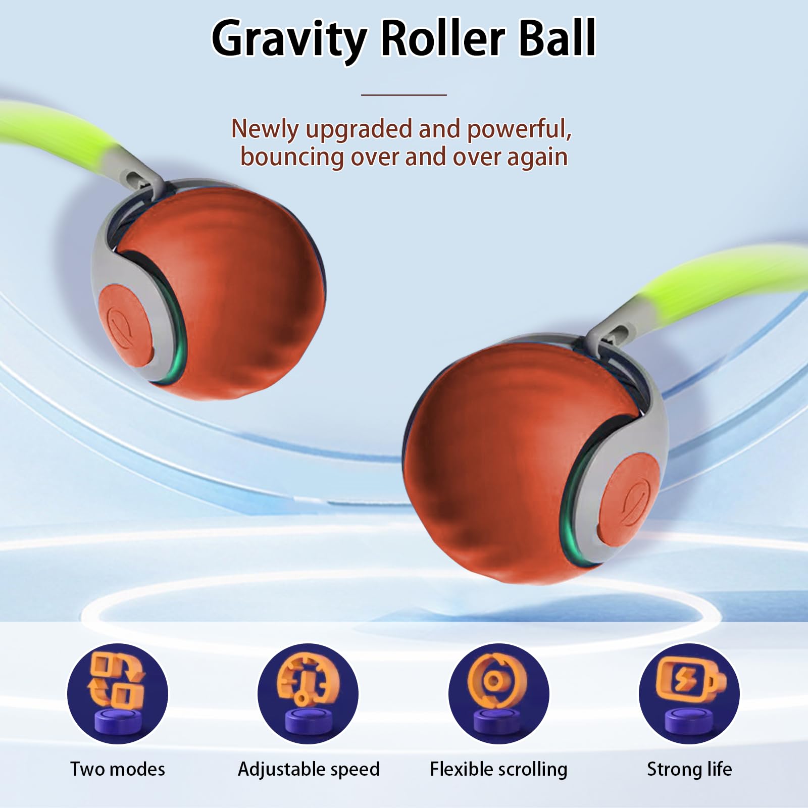 Oiuyamn Interactive Cat Toy Ball, Automatic Moving Cats Ball Toy With Feather, Indoor Smart Cat Toys, Motorised Cats Balls Toy F