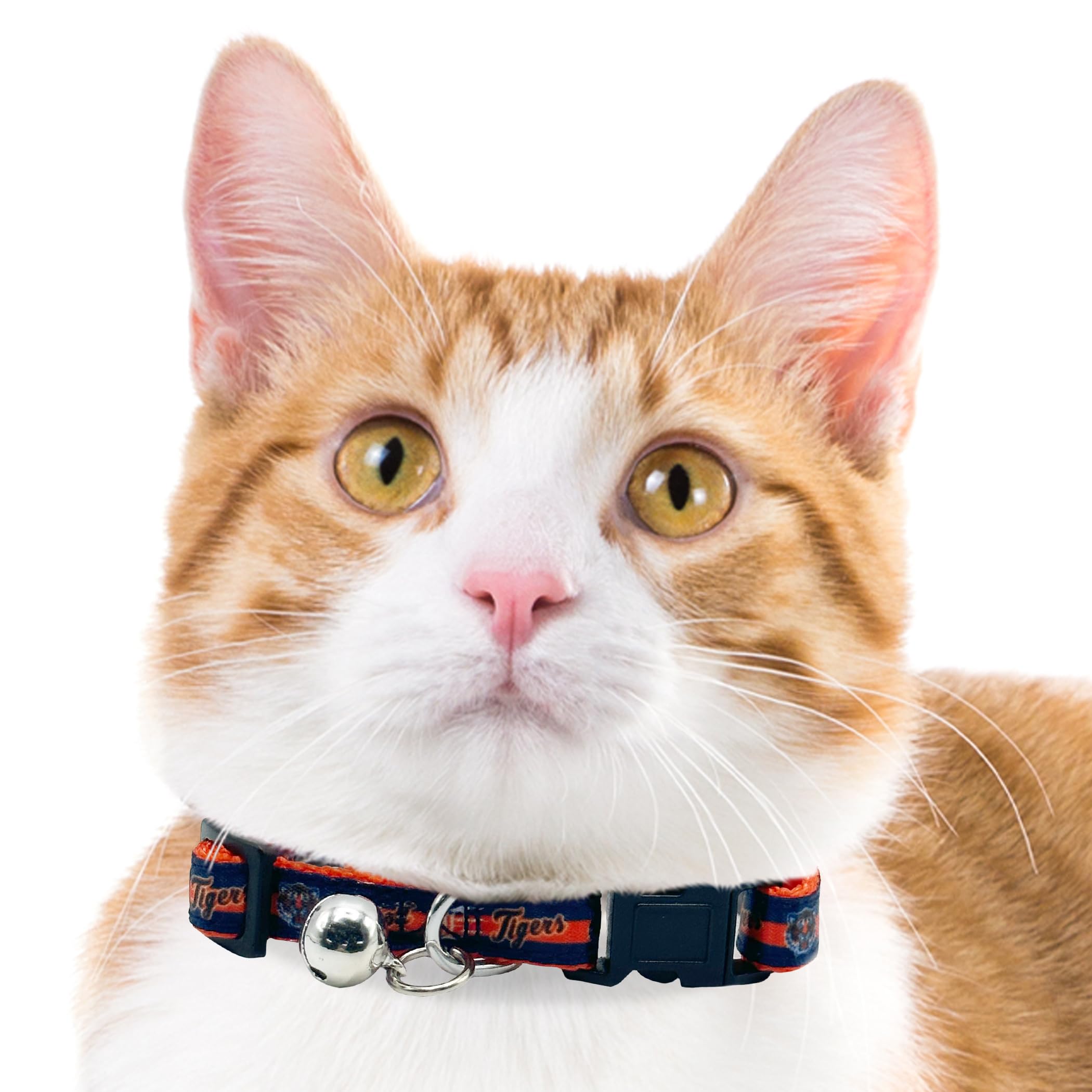 Mlb Cat Collar Detroit Tigers Satin Cat Collar Baseball Team Collar For Dogs & Cats. A Shiny & Colorful Cat Collar With Ringing