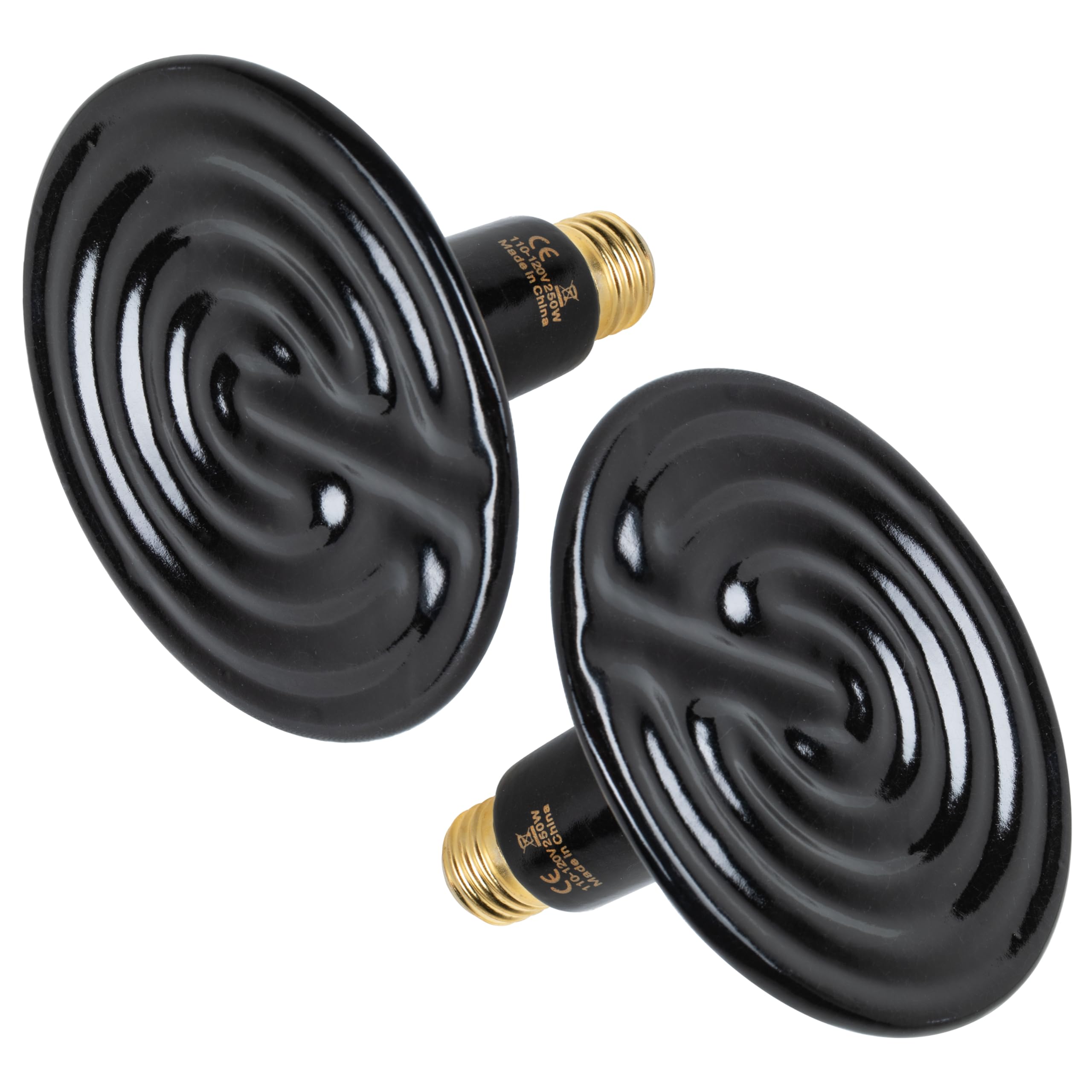 HealSmart 250W Reptile Heat Lamp Ceramic Heat Emitter, No Light Emitting Heat Bulbs, Suitable for Snake/Lizard/Spider, Plant Gro