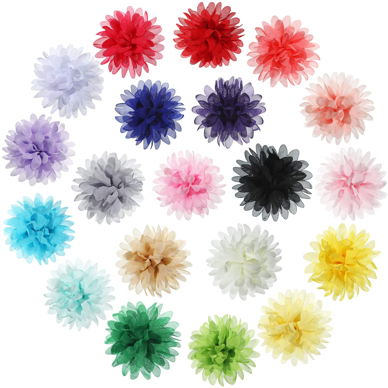 20 Pieces Dog Collar Flowers Pet Flower Bow Ties Multi-Color Dog Charms Flower For Puppy Dog Collar Grooming Accessories (12 Cm/ 4.7 Inch)