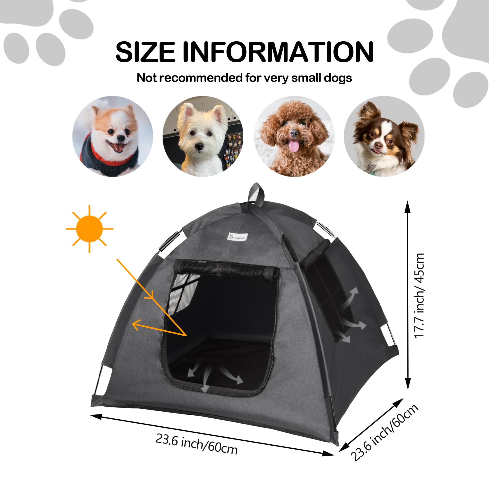 Cat Tent Outdoor/Indoor, Cat And Dog Waterproof Tent House, Outdoor Dog Bed Washable, Indoor/Outdoor Cave Nest Bed Small Dog Ten
