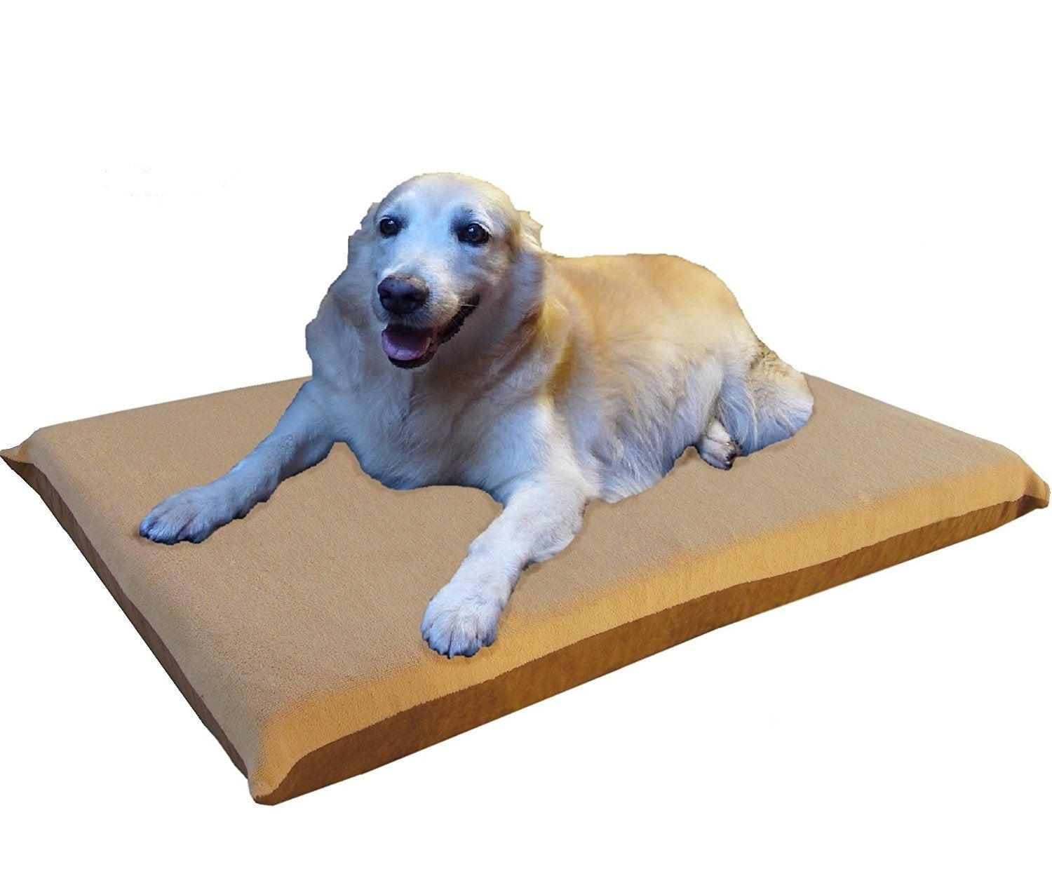 Ehomegoods 54X47 X4 Beige Color Jumbo Orthopedic Memory Foam Pet Bed Mattress Pad For Large Dog With 2 External Covers + Waterpr