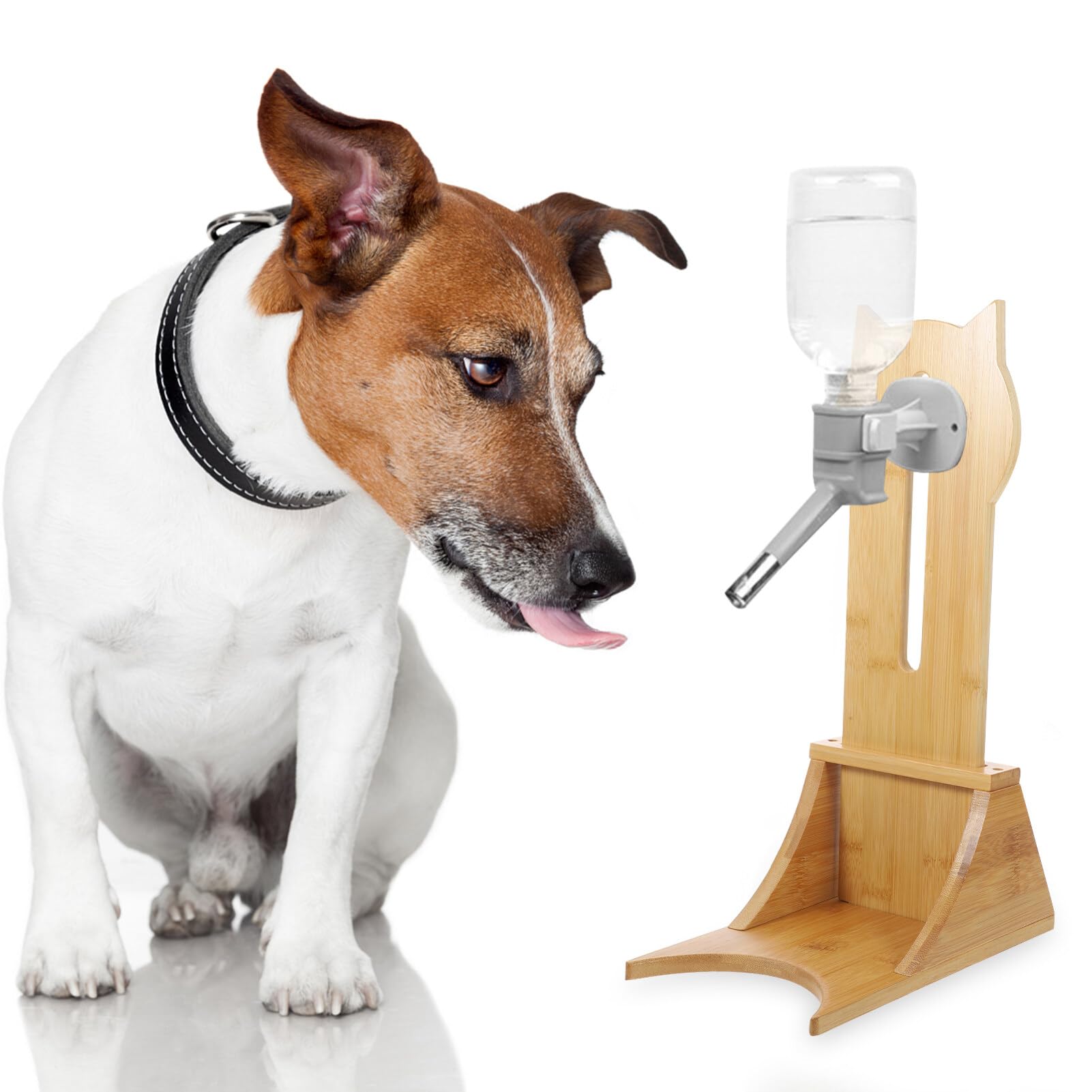Balacoo Pet Rodent Water Dispenser Water Bottle Stand Wood Cat Water Bottle Rack For Pets Dogs Hamster Water Bottle Stand Cats Wooden Water Bottle Stand (Without Water Bottle)