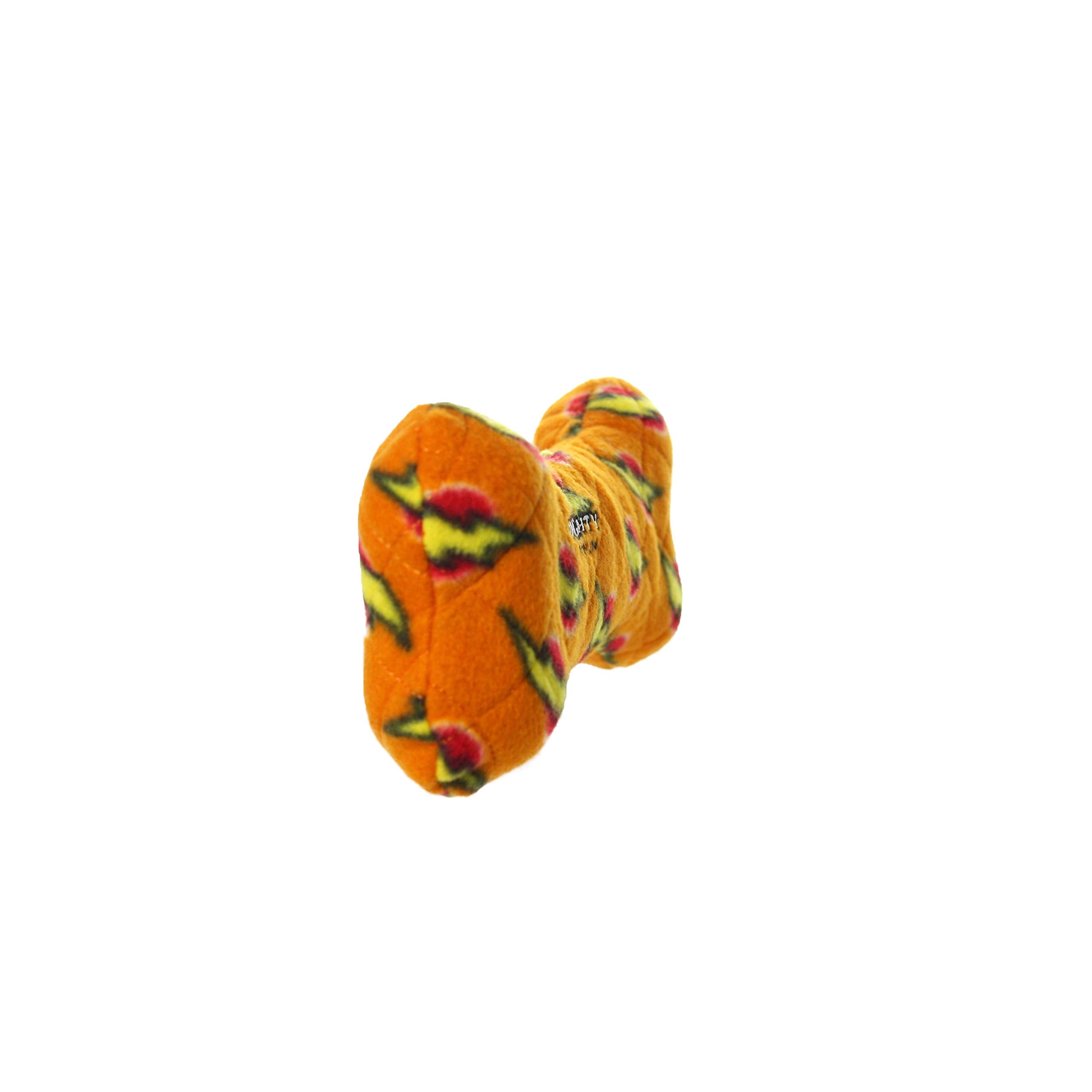Mighty- No Stuff Bone - Squeaky Plastic Core. 2-In-1 Toy. Made Durable, Strong & Tough. Interactive Play Dog Toy (Tug, Toss & Fe