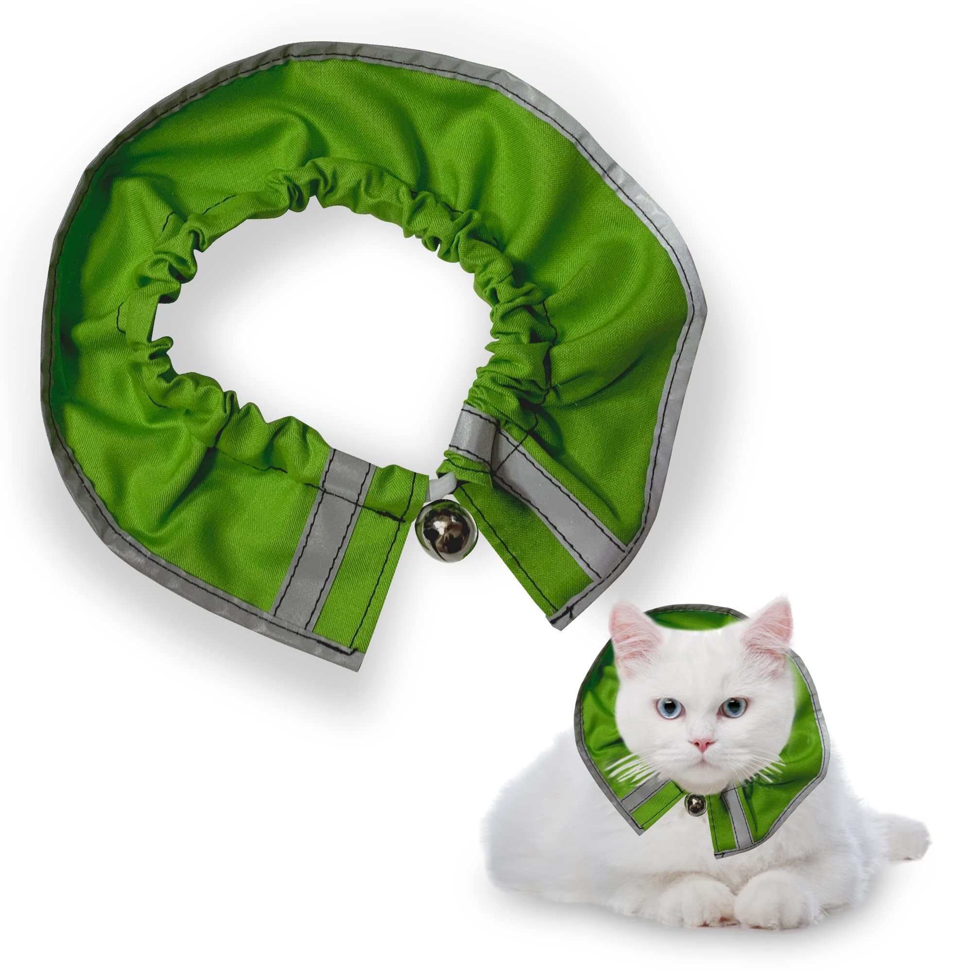 Prey Saver Cat Collar, Bright-Colored Kitty Collar With Bell For Reduced Prey Capture, Reflective Cat Collar For Cat Safety, Com