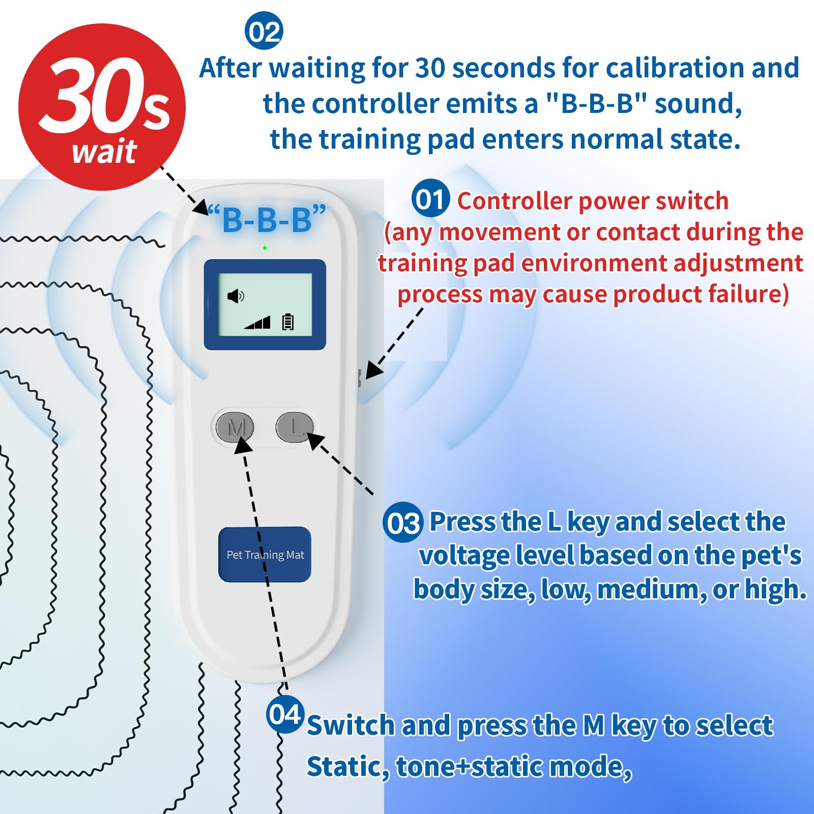 petnais scat mat for Cats -3 Training Modes,Indoor cat Deterrent Pad, cat and Dog safetyPet Shock Pads,Dog Feces pad,Prevents Ca