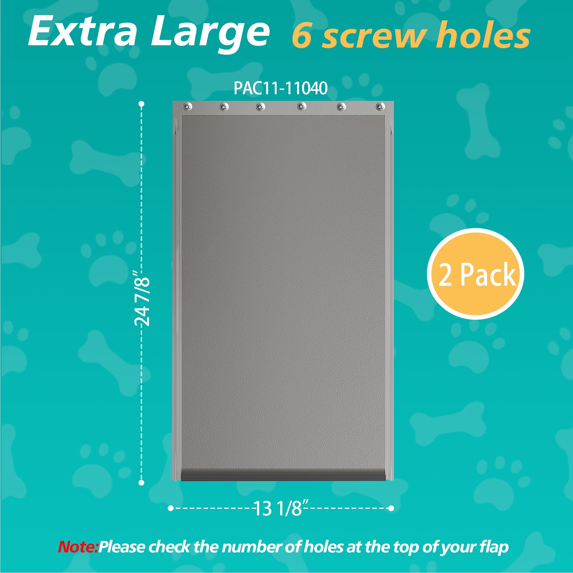 2Pack Extra Large Dog Door Replacement Flaps With Screws - Pet Door Replacement Flap Compatible With Petsafe Freedom Doggie Door