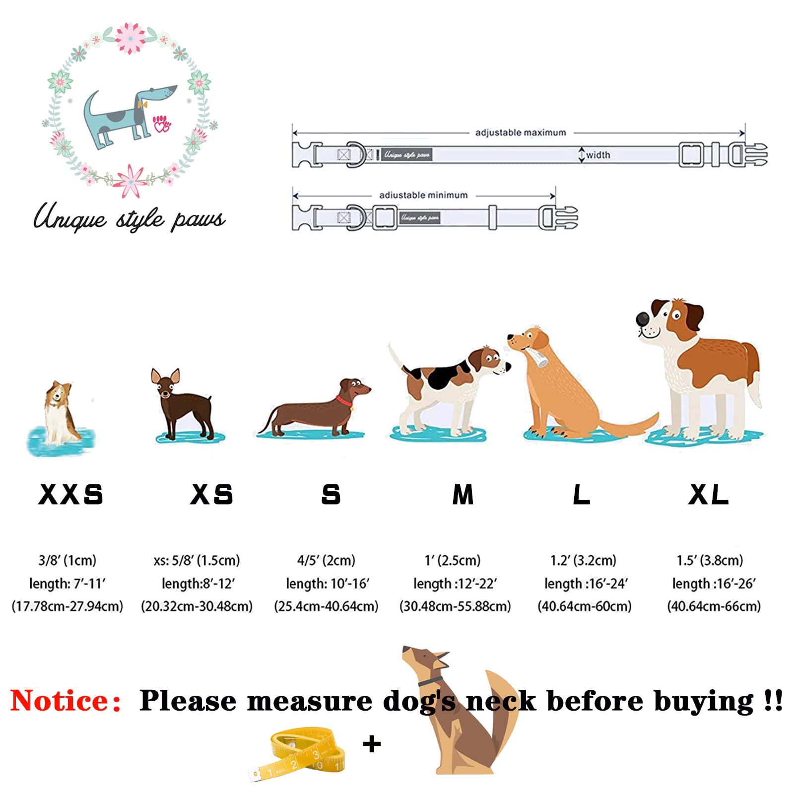 Unique Style Paws Bowtie Dog Collar Cotton Watermelon Collar Adjustable Summer Collar For Small Medium Large Dogs - Xl