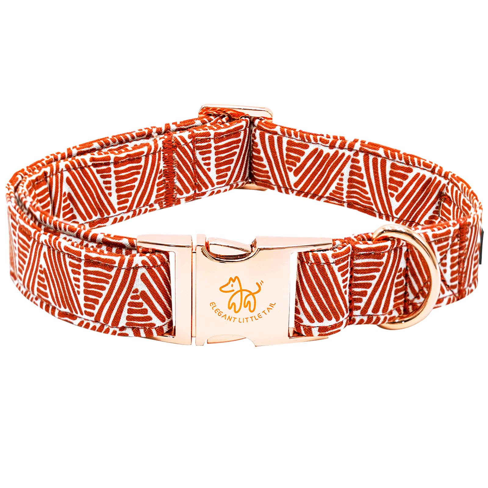 Elegant Little Tail Cotton Dog Collar With Metal Buckle - Adjustable For X-Large Dogs