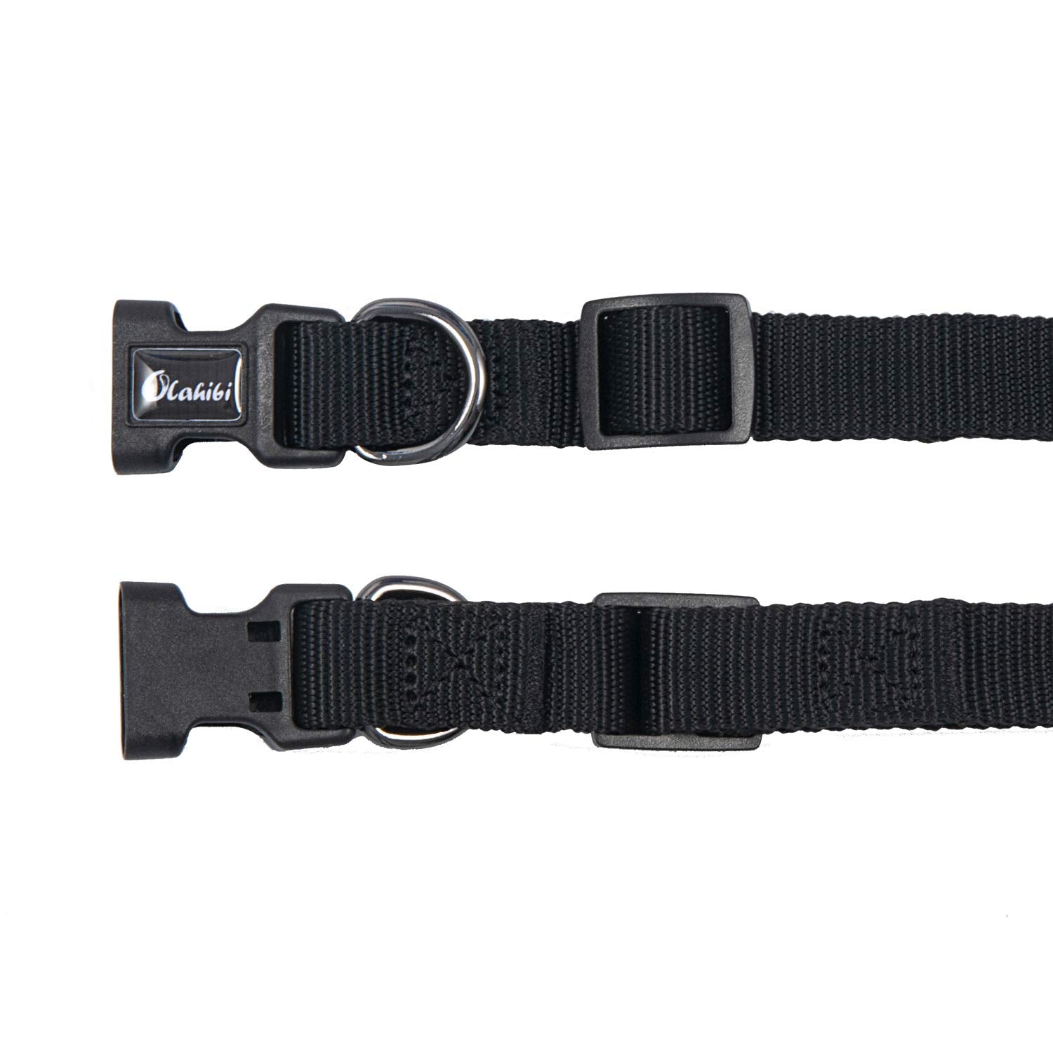 Olahibi Nylon Dog Collar Leash Set, Collar And 5Ft Leash, For Small Dogs.(S, Black)